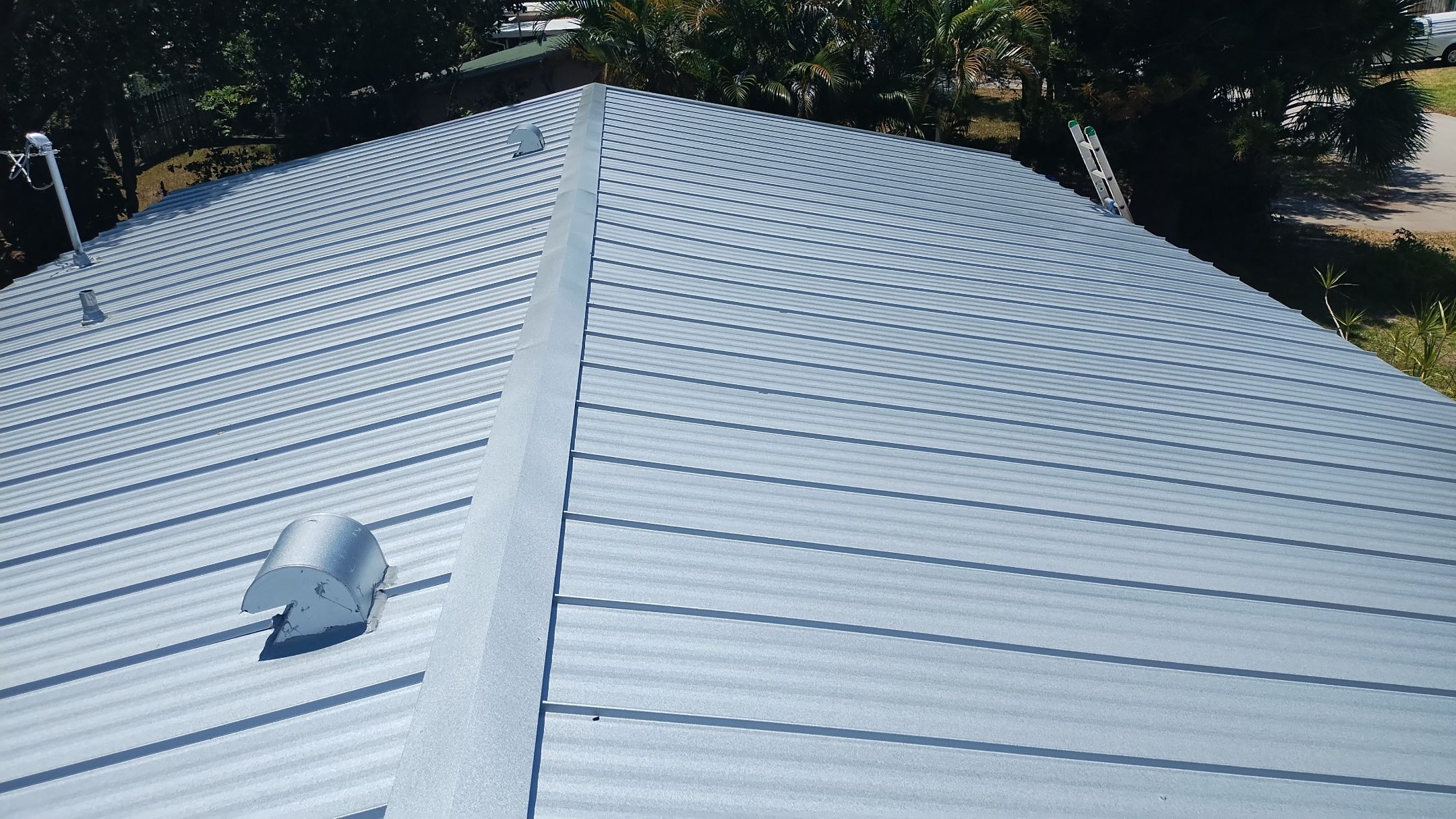 Residential Roofing Installation using 1" Nail strip metal roof by BLUES BROTHERS ROOFING