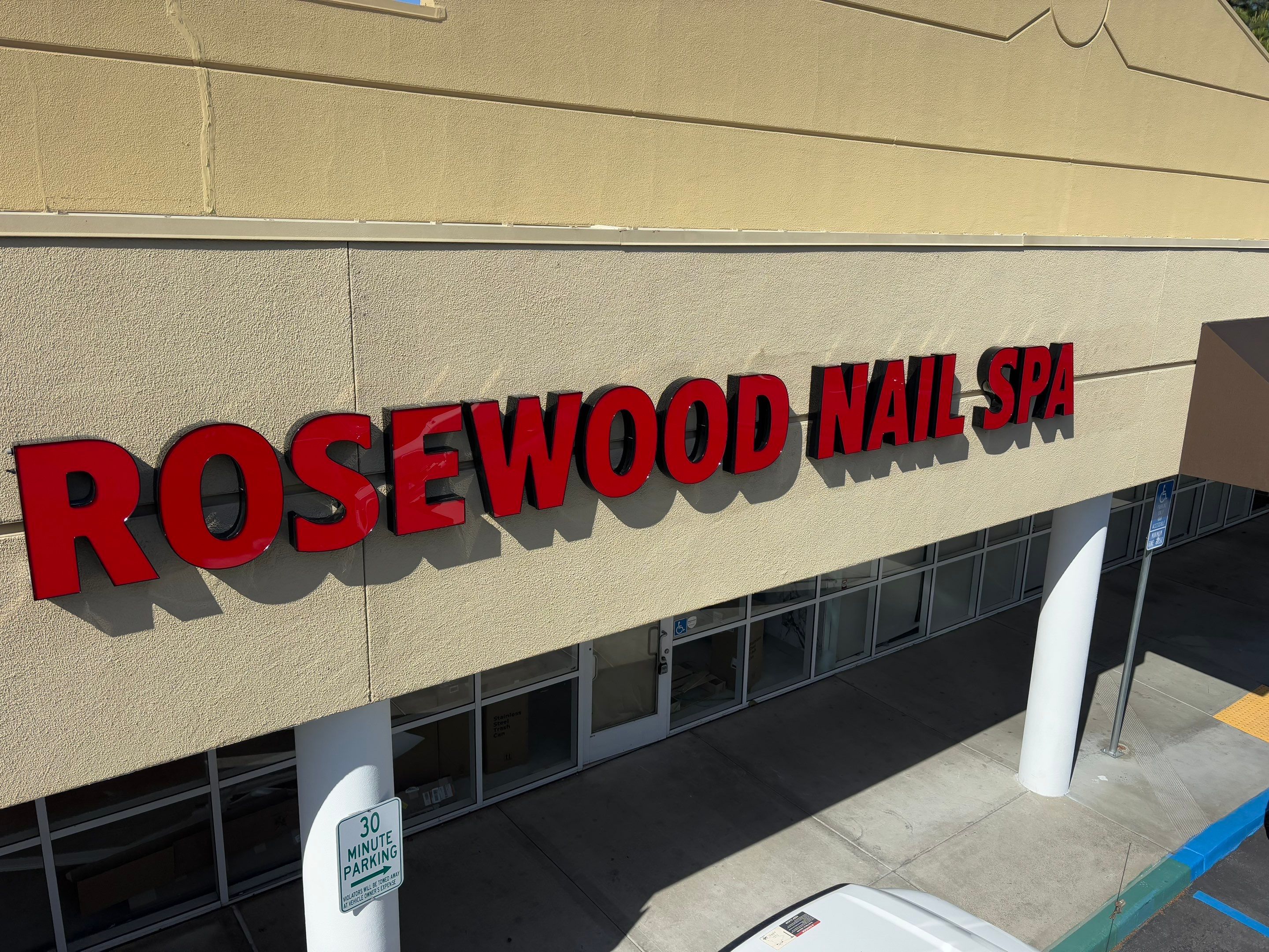Spa LED Channel Letter Signage Installation by City Signs
