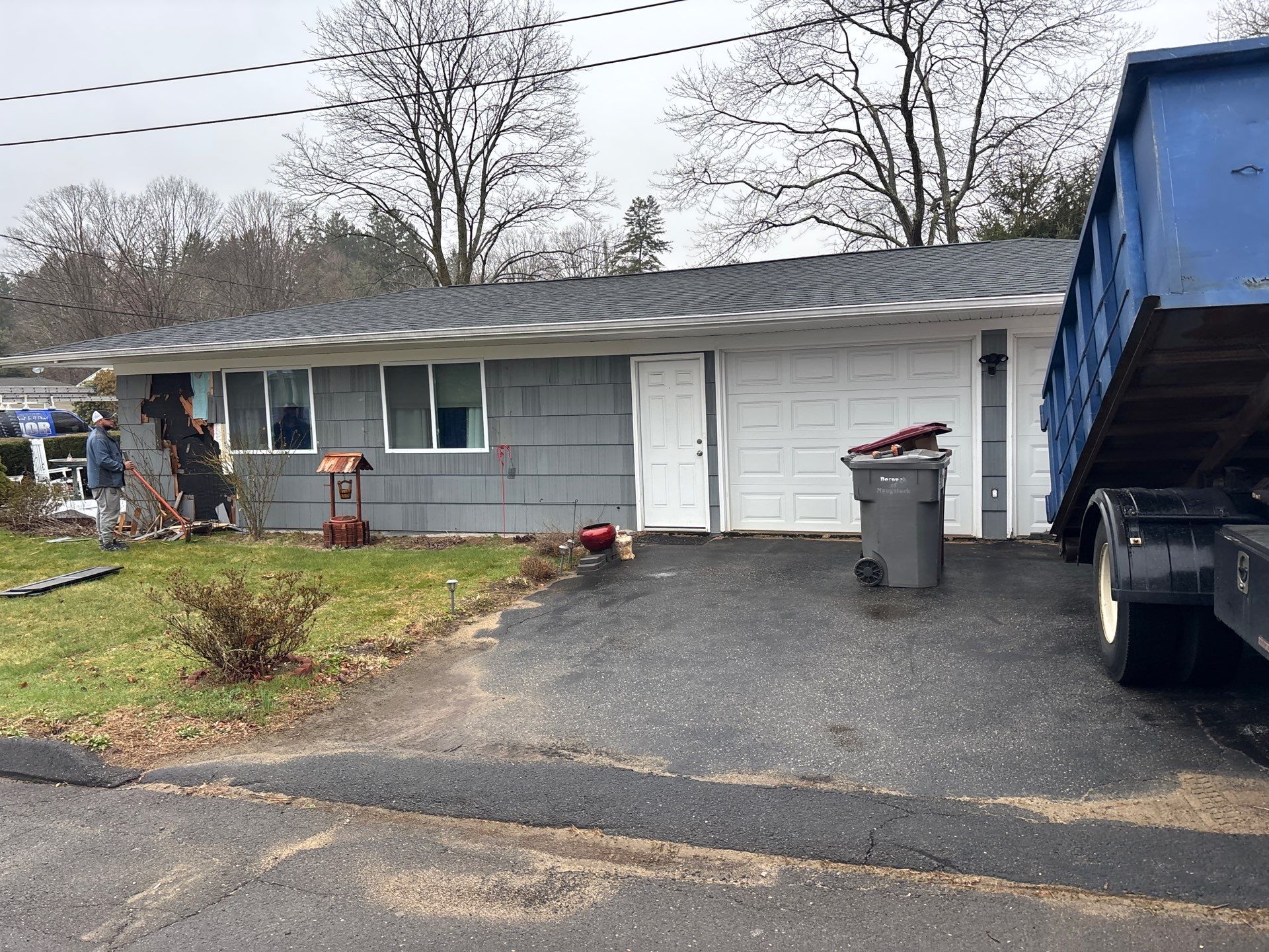 Siding Installation using Certainteed Monogram Vinyl Siding - D4 - Midnight Blue by A Plus Exterior
