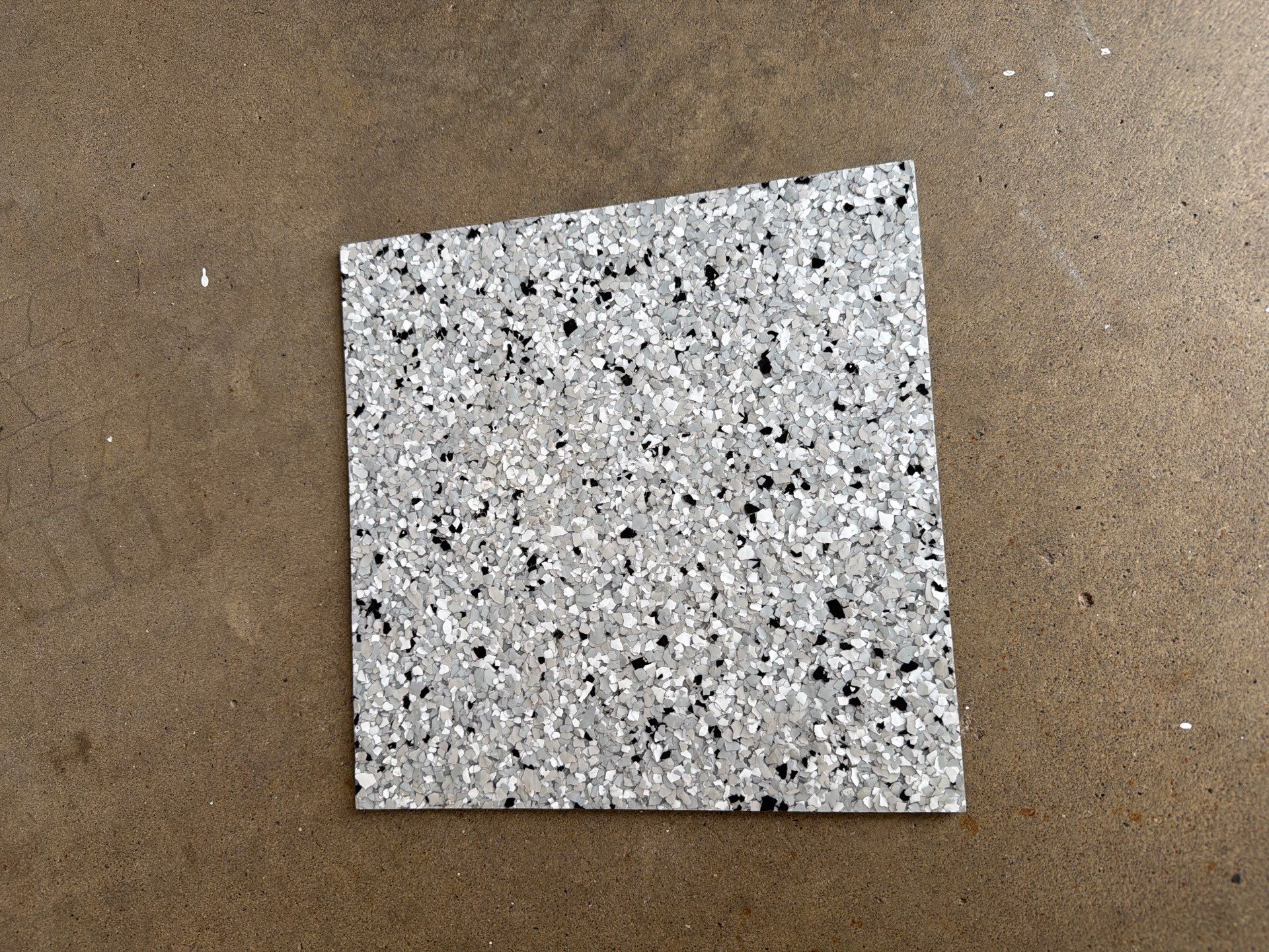 Yankton Garage Concrete Coating With Feather Gray Decorative Chips by Select Painting, Coatings & Garage Cabinets