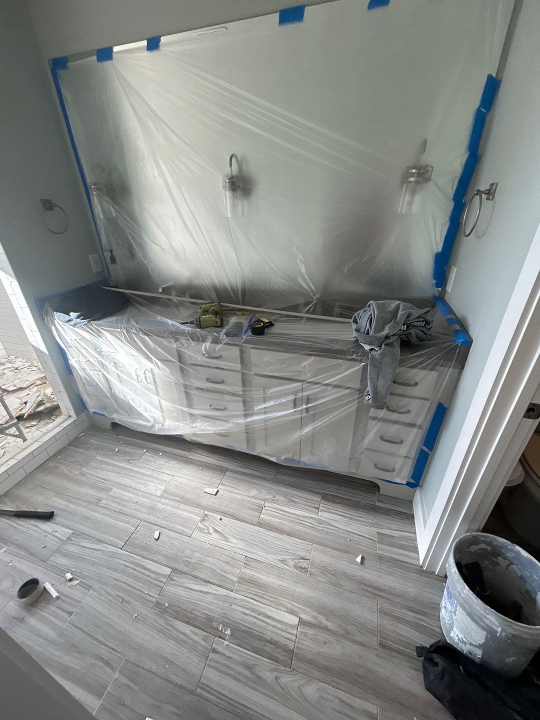 Shower upgrade by Footprints Floors of Nashville