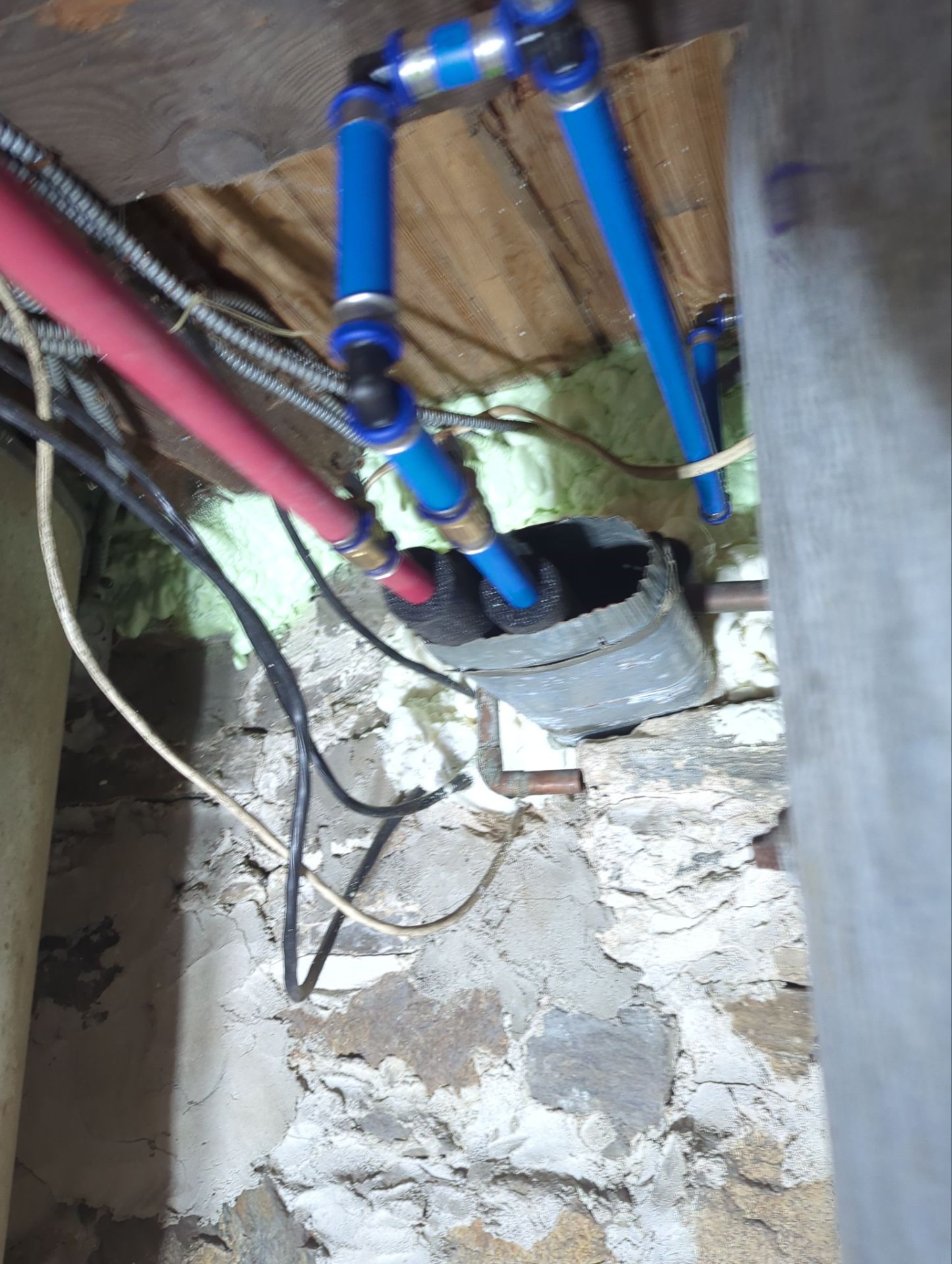 Rim Joist using Closed Cell Spray Foam by NYS Foam & Energy