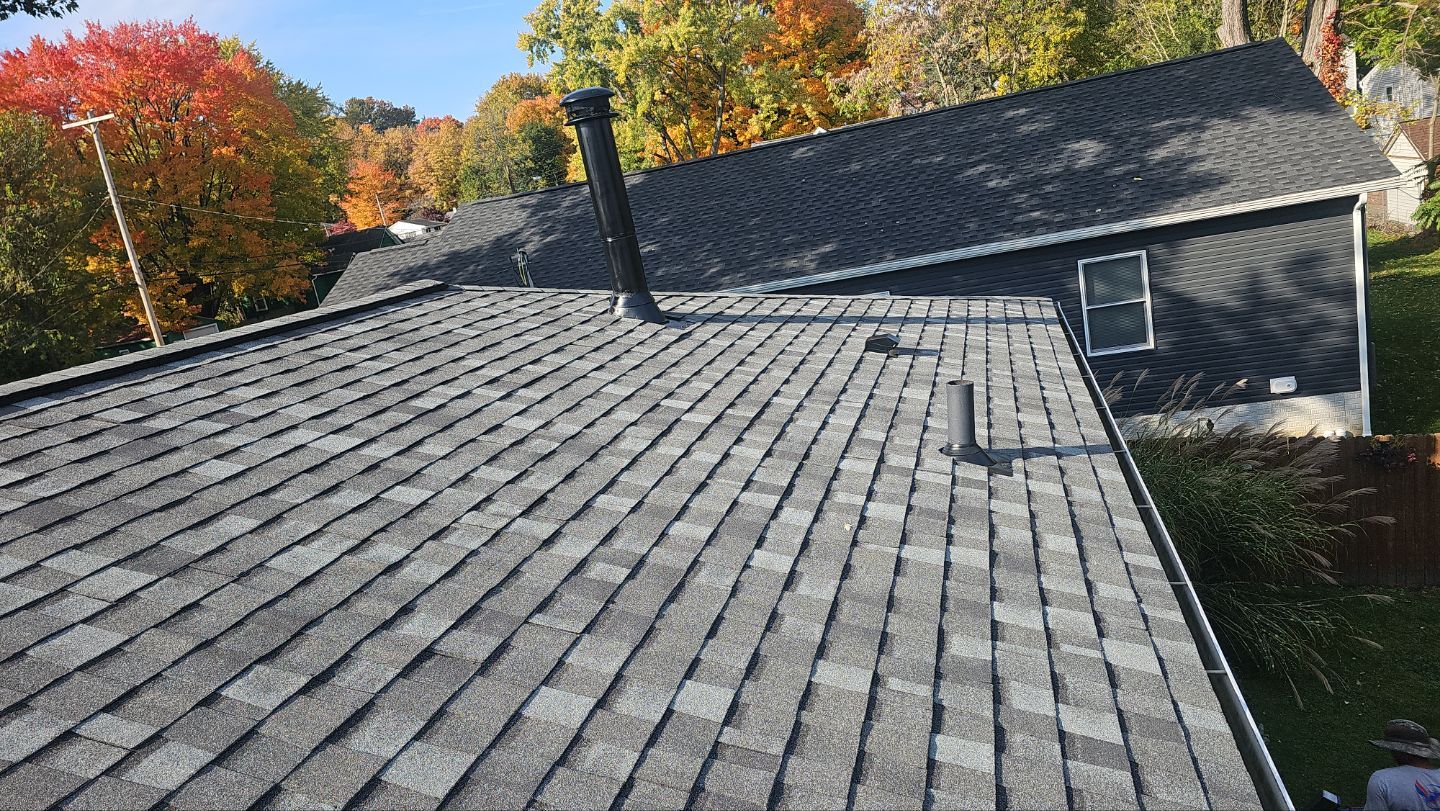 Atlas Pinnacle, Color, Coastal Granite, Drip Edge, Color, Black by Eagle Eye Roofing