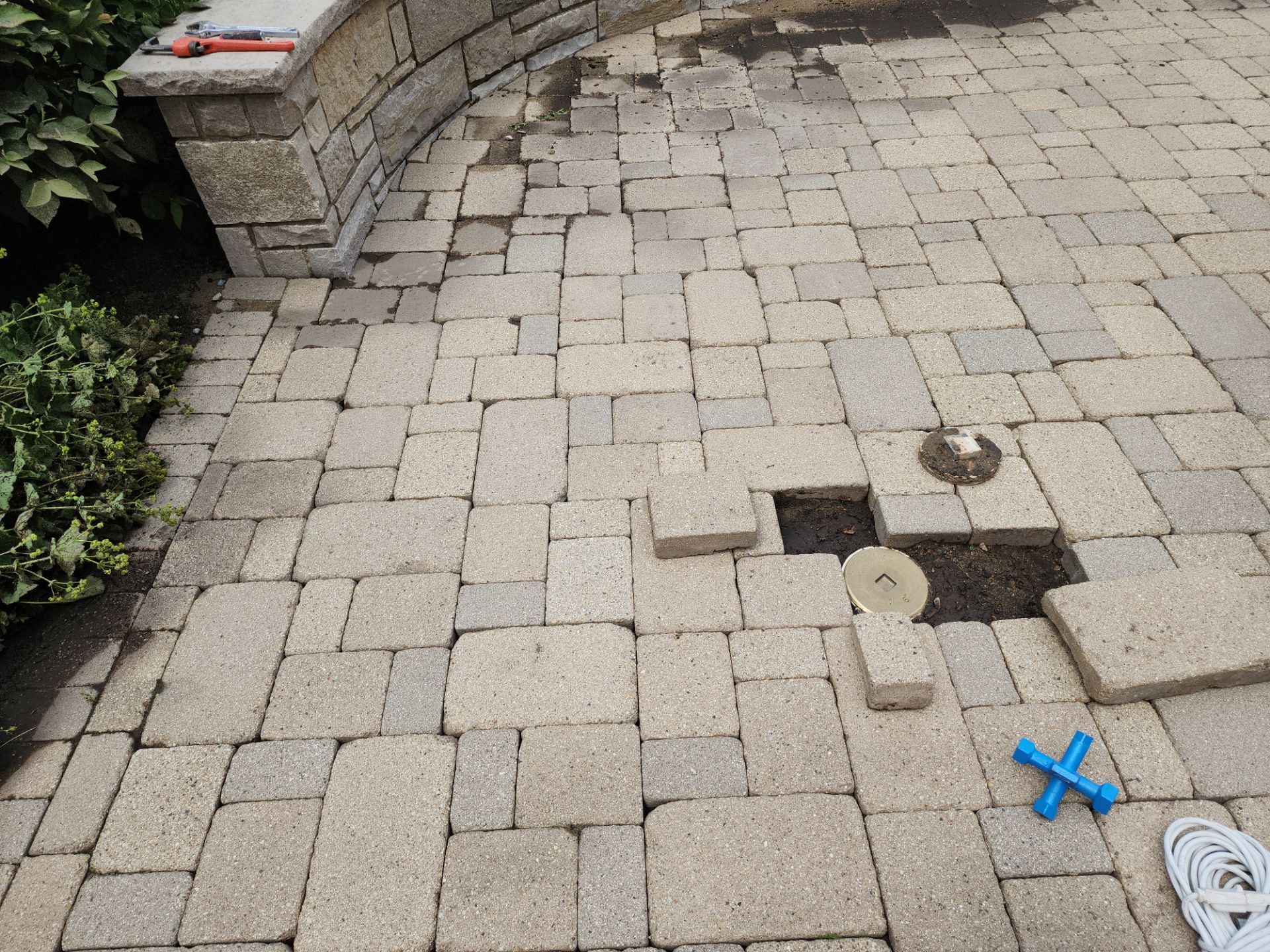 Brick paver repair, cleaning sanding and sealing by Northern Power Washing LLC.