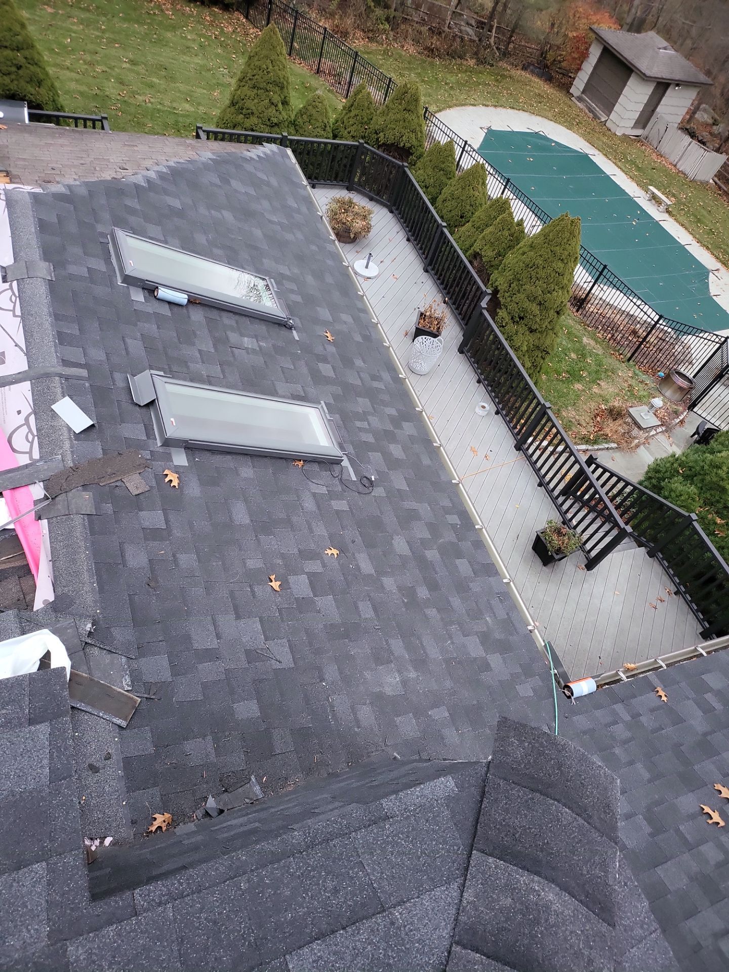 Residential Roofing Installation using Owens Corning TruDefinition Onyx Black by A Plus Exterior