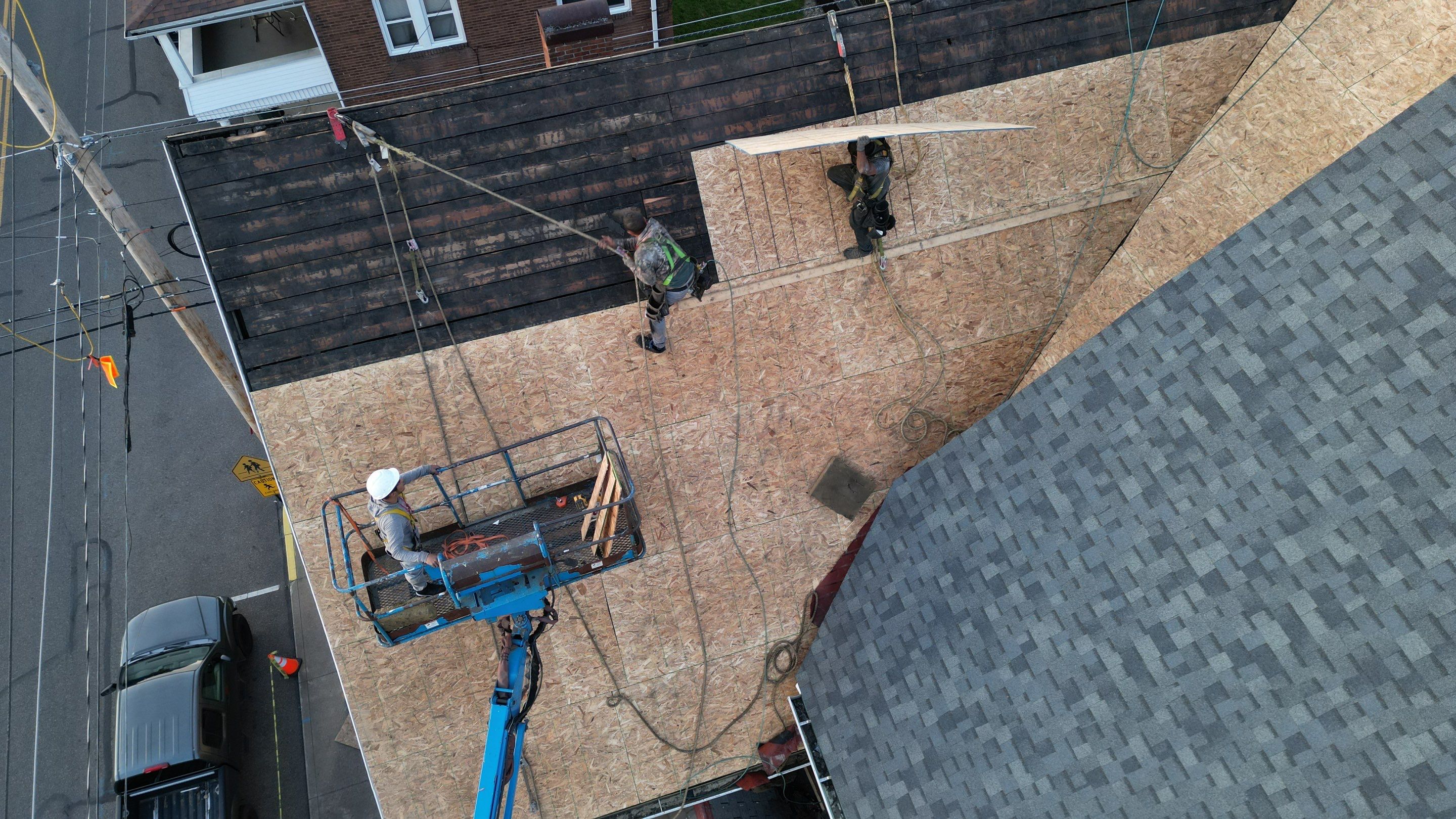 Commercial Roofing Installation using Duration Series Shingles - Estate Gray by RoofX 