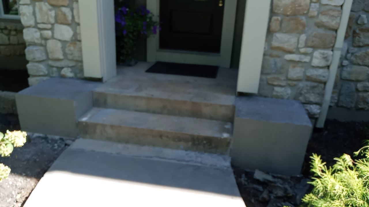 New Driveway and Sidewalk by LAND ESCAPES LLC