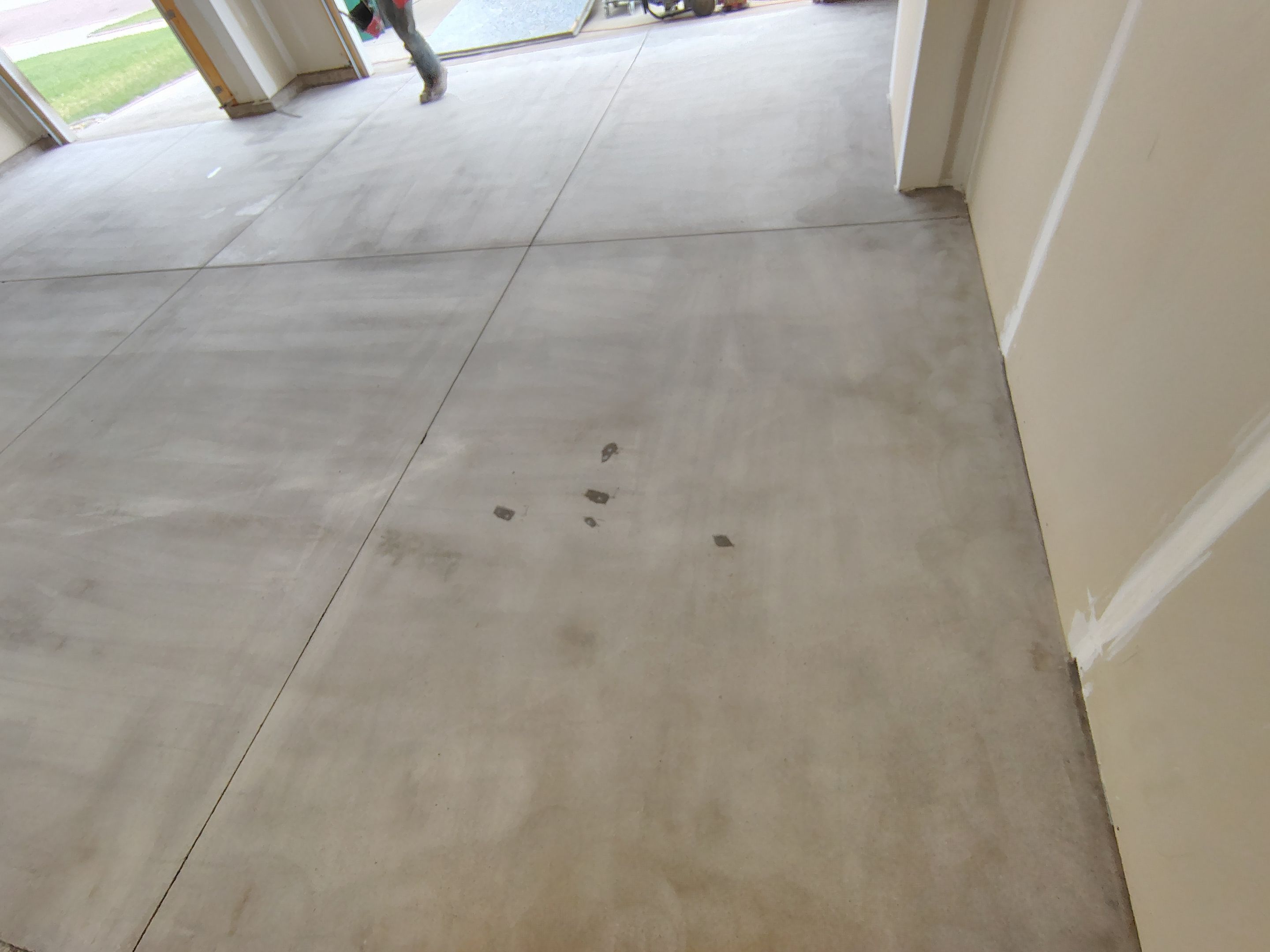 Epoxy Garage Floor Coating with Decorative Flake in Harrisburg by Select Painting, Coatings & Garage Cabinets