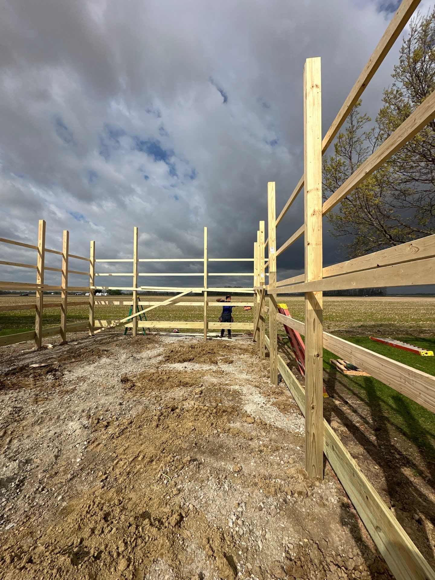 Multi-Bay Custom Pole Barn Construction in Arlington, Indiana by The Barn Builders 