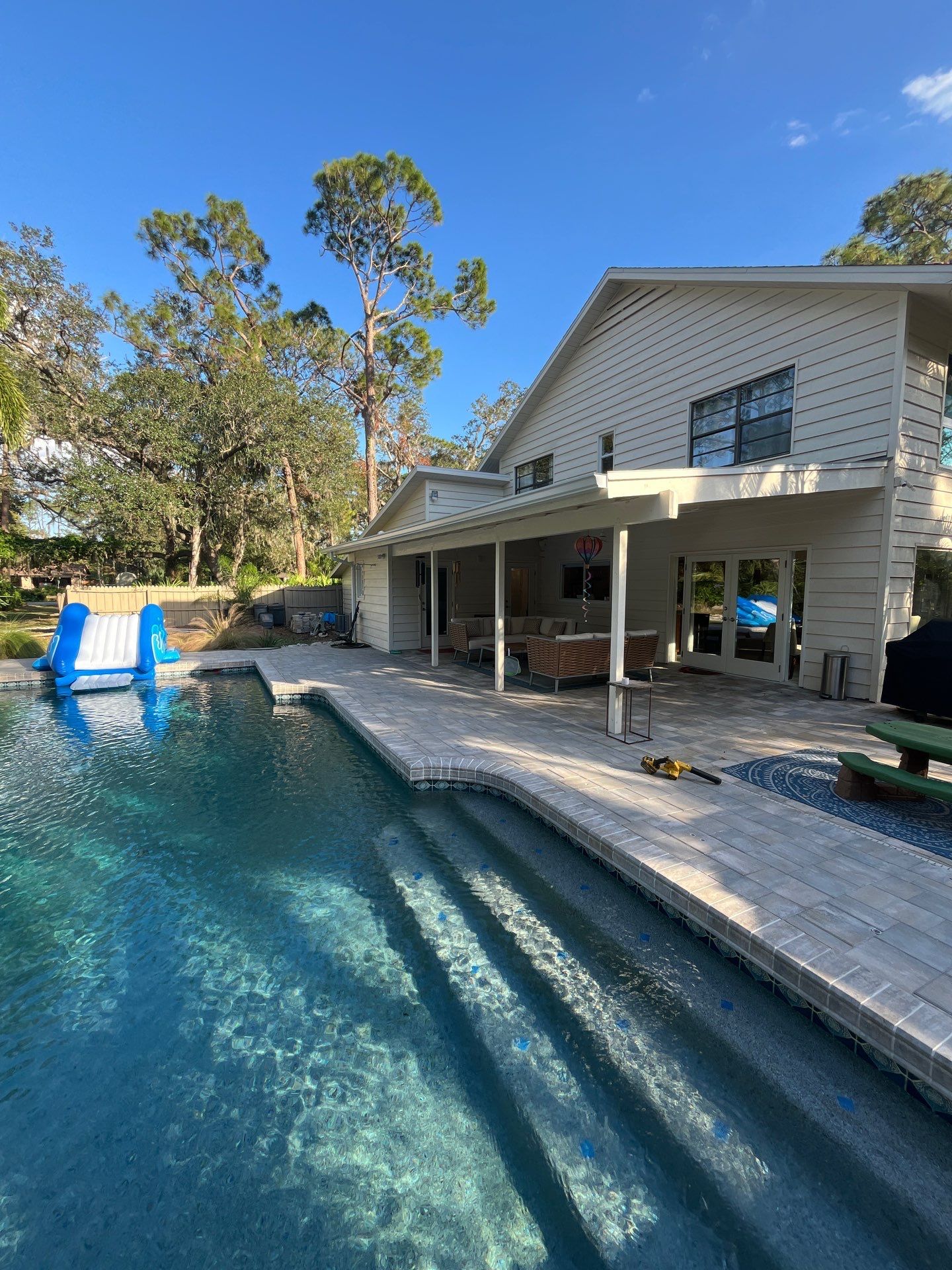 White 6-Inch Seamless Gutters Installation in Sarasota FL by Gutter Professors