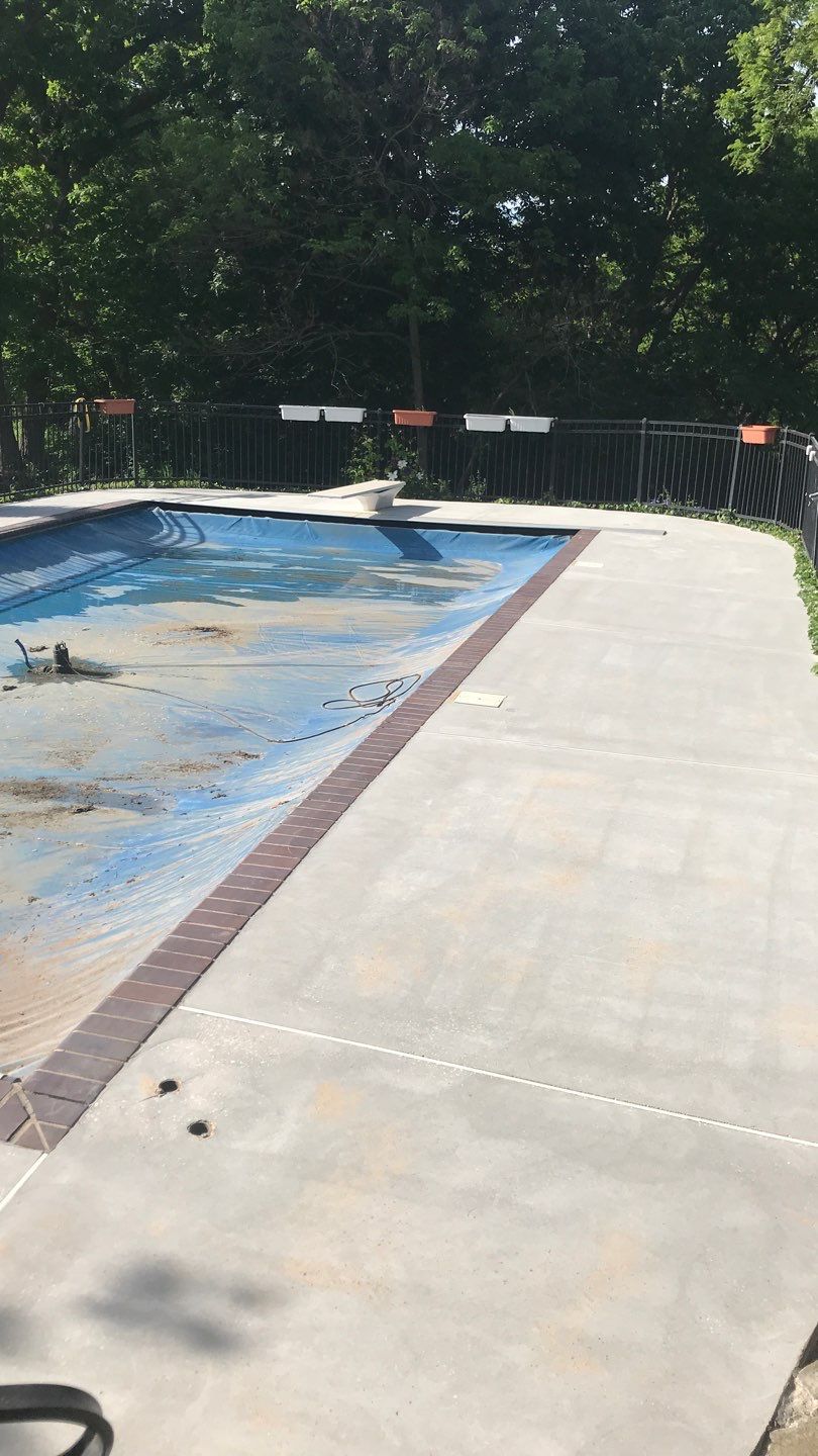 Pool Deck using Pebble Beach by Select Painting, Coatings & Garage Cabinets