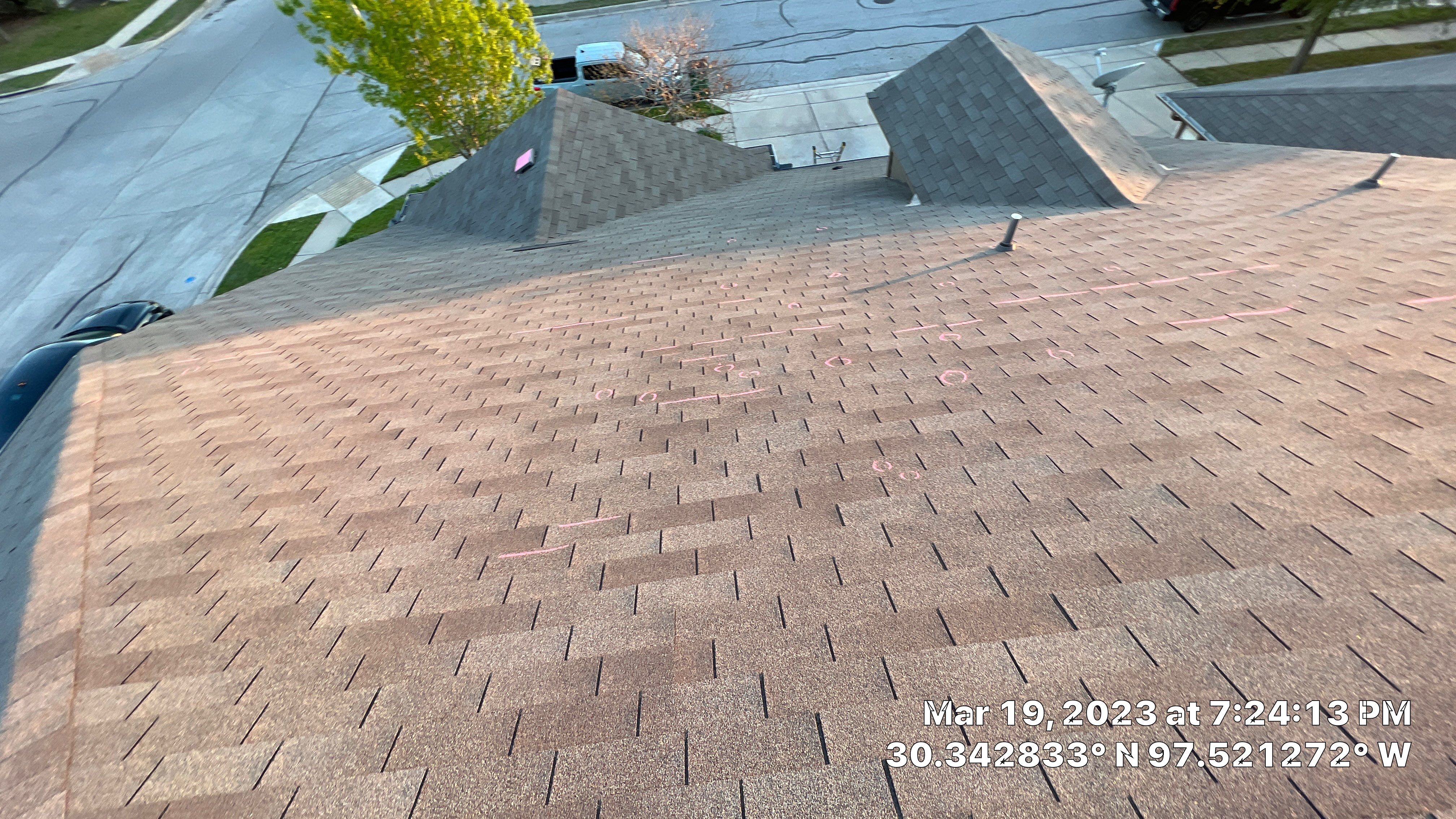 Storm Damage Roof Replacement and Interior Ceiling Repair in Manor by Caliber Restoration LLC