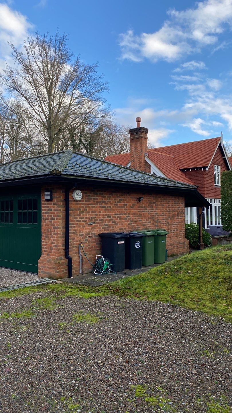 Garages Roof Cleaning using Honda 15lpm Low Pressure Washing Machine by Ges Exterior Cleaning ltd