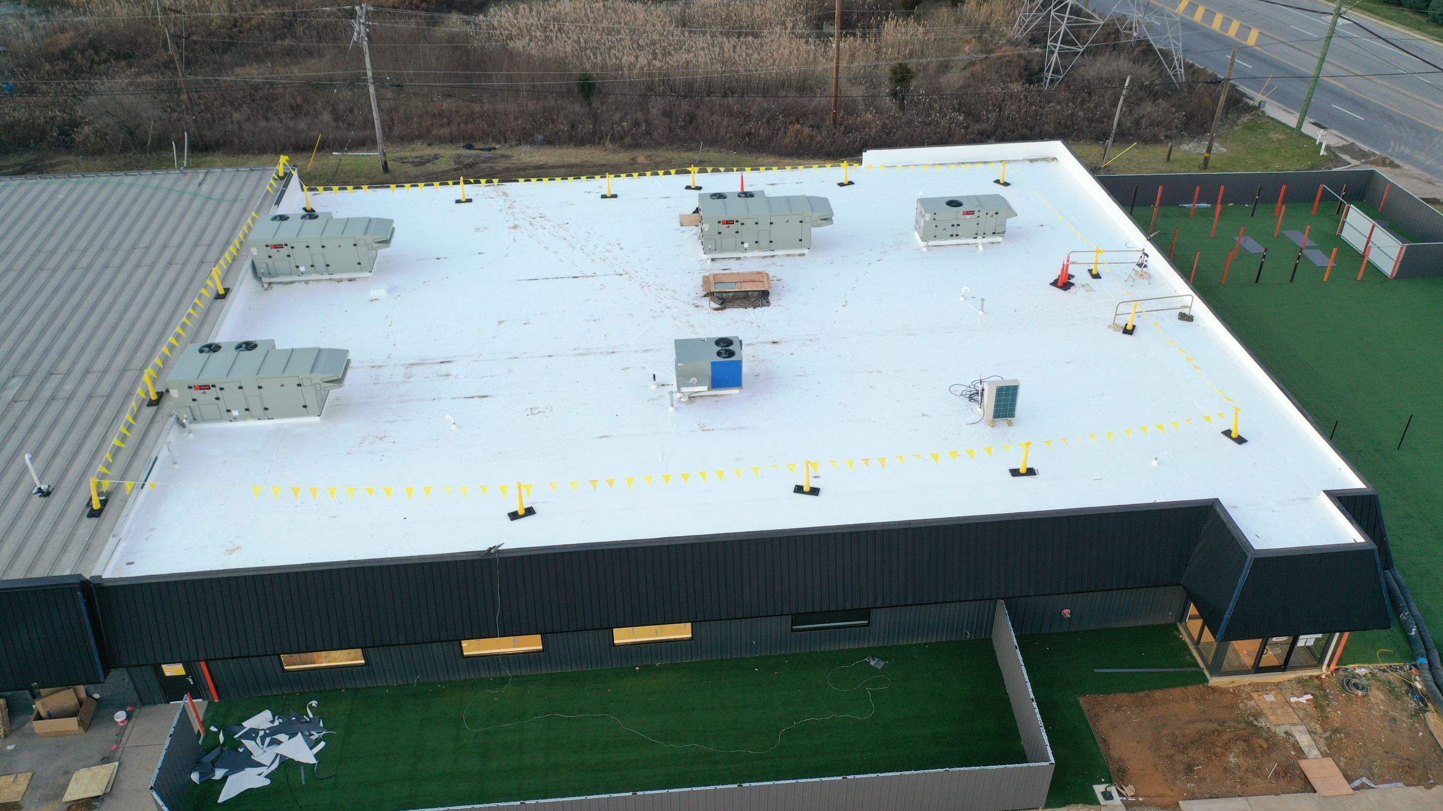 Commercial Roofing Installation using GAF TPO by All Site Roofing