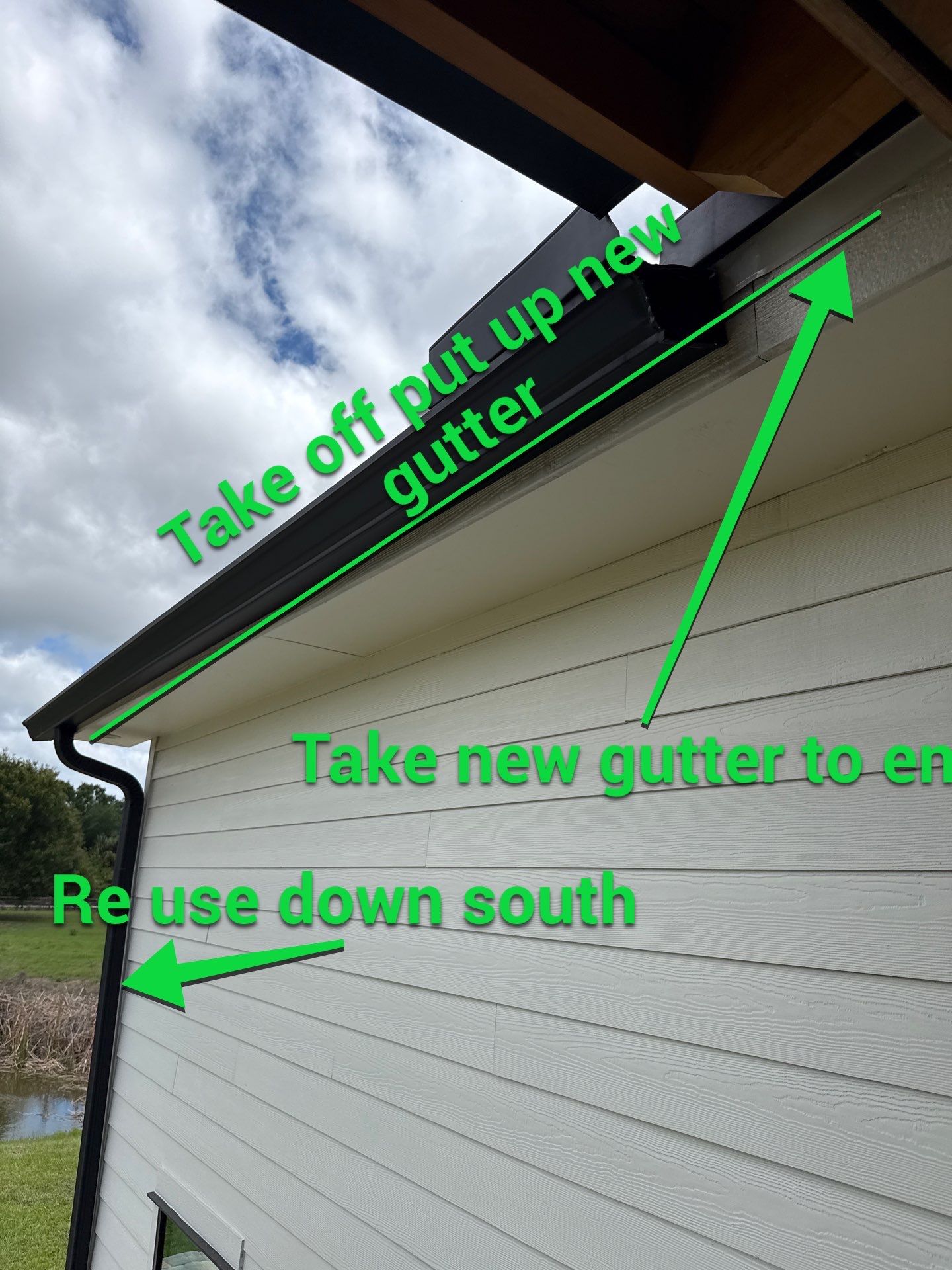 Black K-Style Seamless Gutters in Fort Myers FL by Gutter Professors