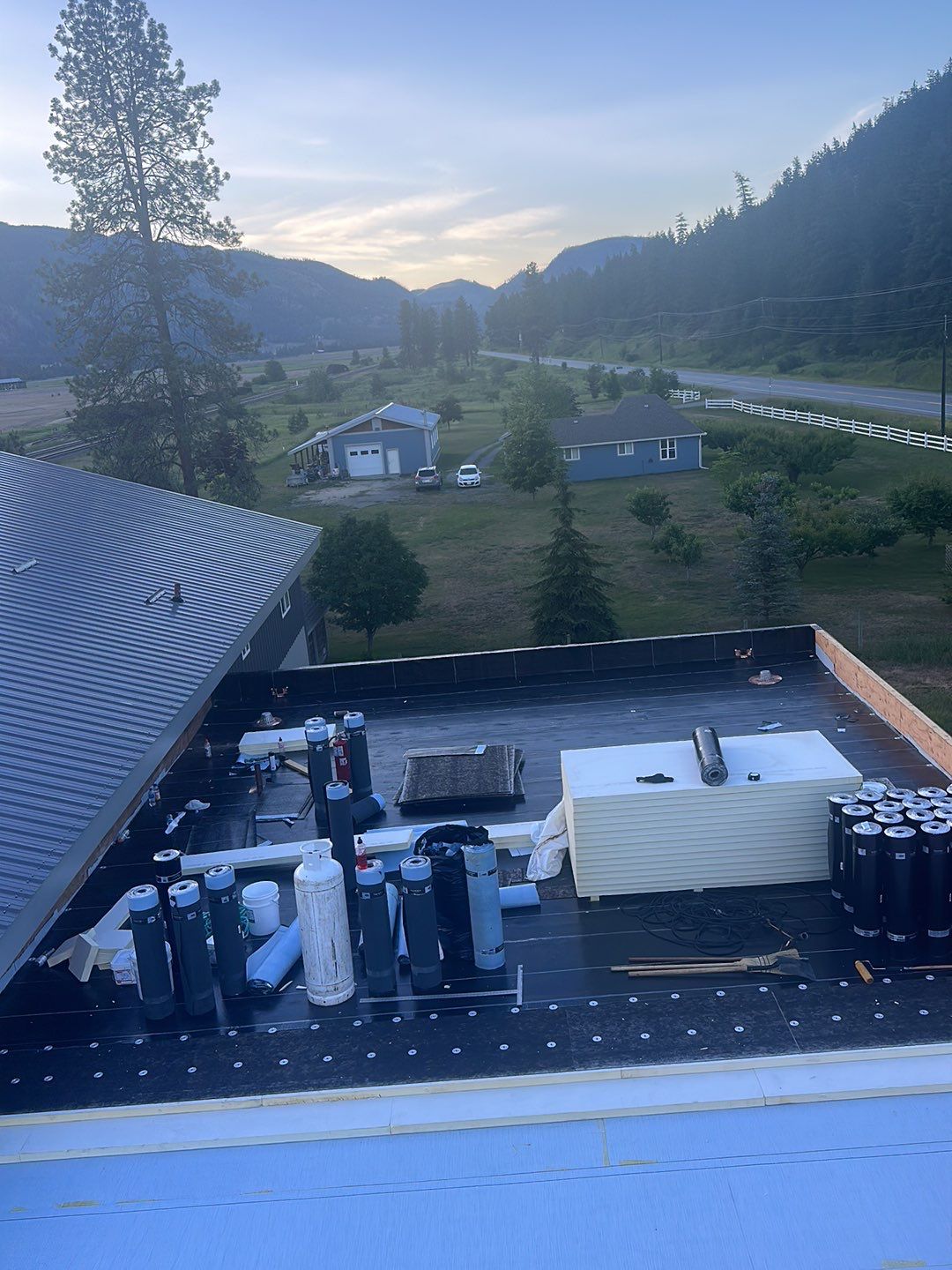 Commercial Roofing Installation using IKO 2ply sbs  by Top Notch Roofing Inc