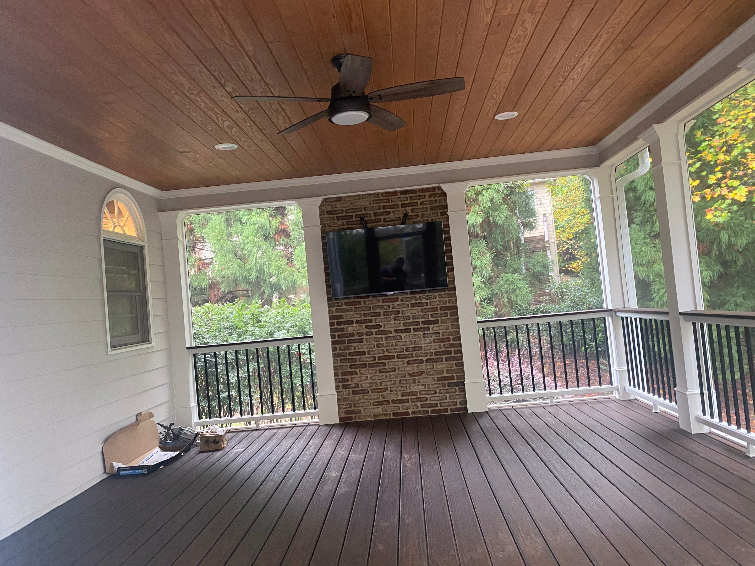Elevated Screened-in Porch and Composite Deck Construction in Mableton by Swift Home Renovations