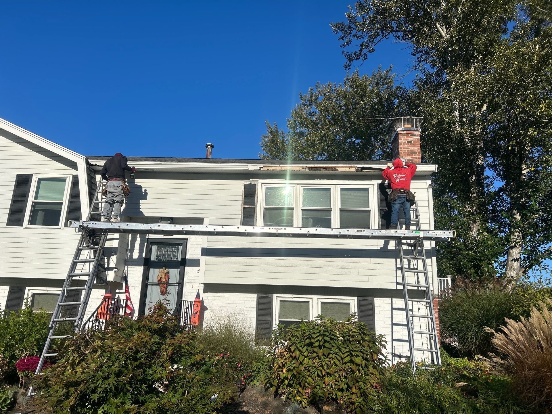 Seamless Black Gutter & Fascia Upgrade | Methuen, MA by Mighty Dog Roofing of Greater Middlesex County