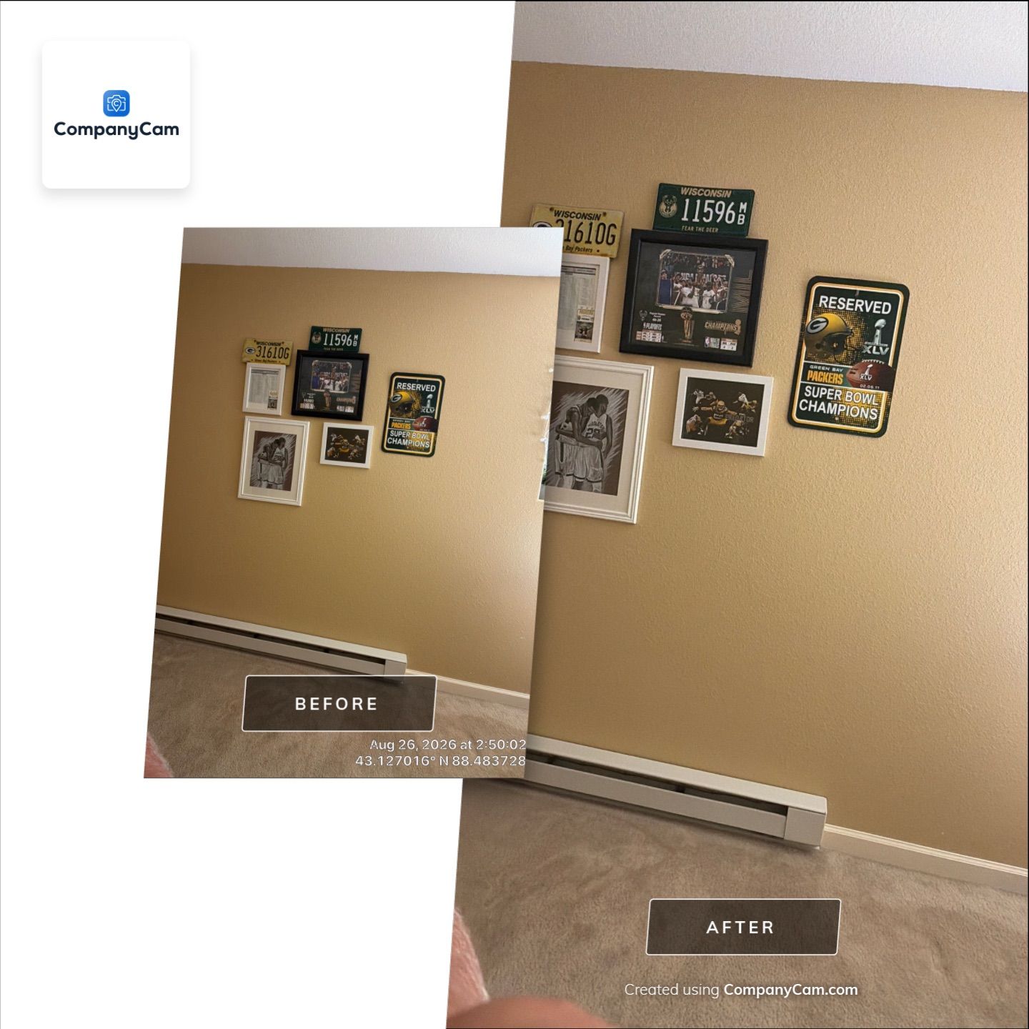 Interior Painting and Room Refresh in Oconomowoc, Wisconsin by CompanyCam Sales Demo