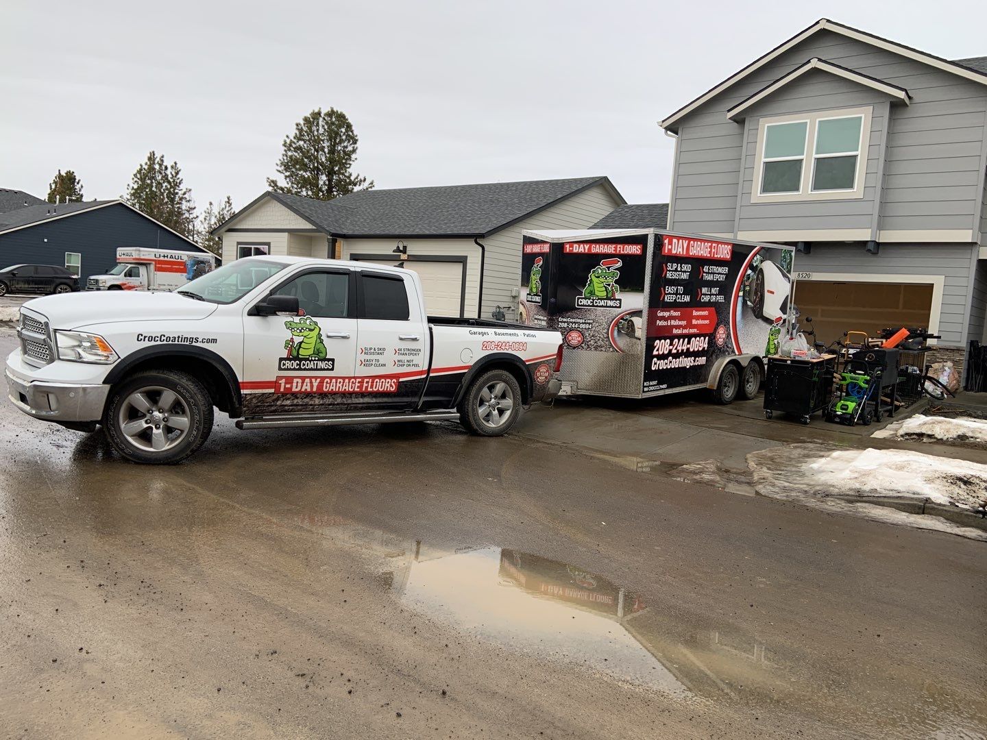 Garage Transformation using Nightfall by Croc Coatings, LLC