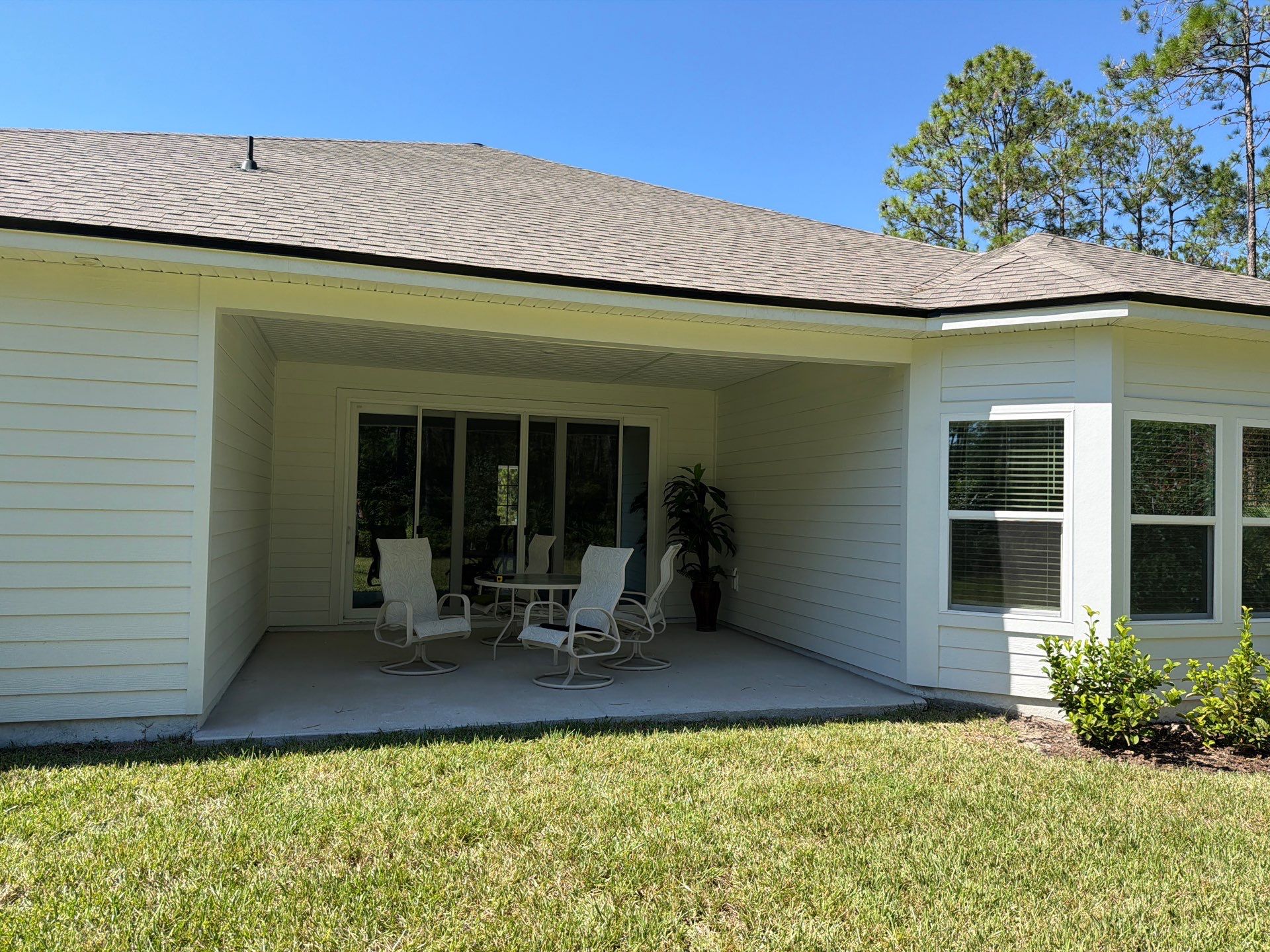Gable screen enclosure w/ultraview + concrete by Courtesy screening