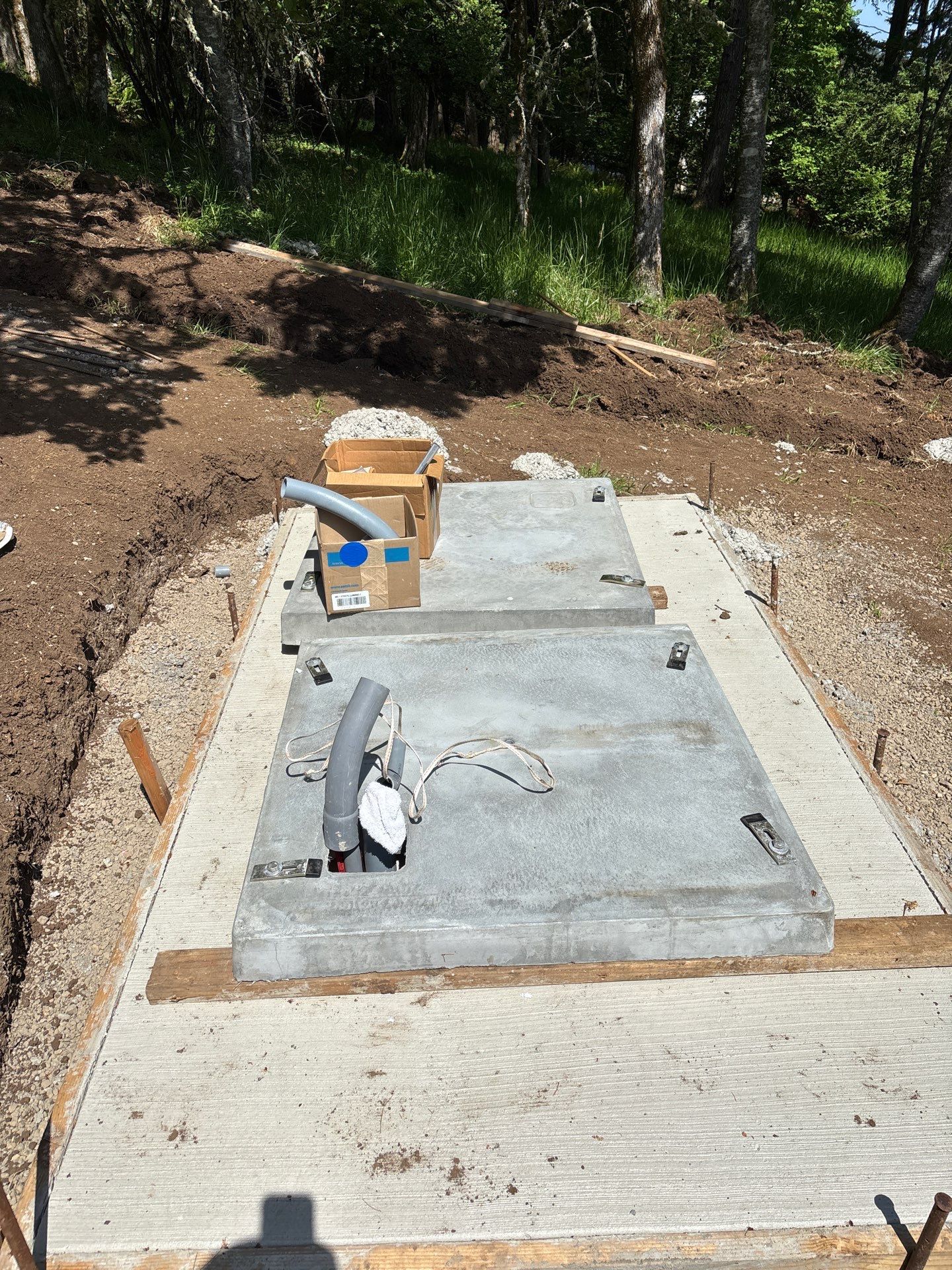 Concrete Pad & CMU Fencing by MV General Construction, LLC