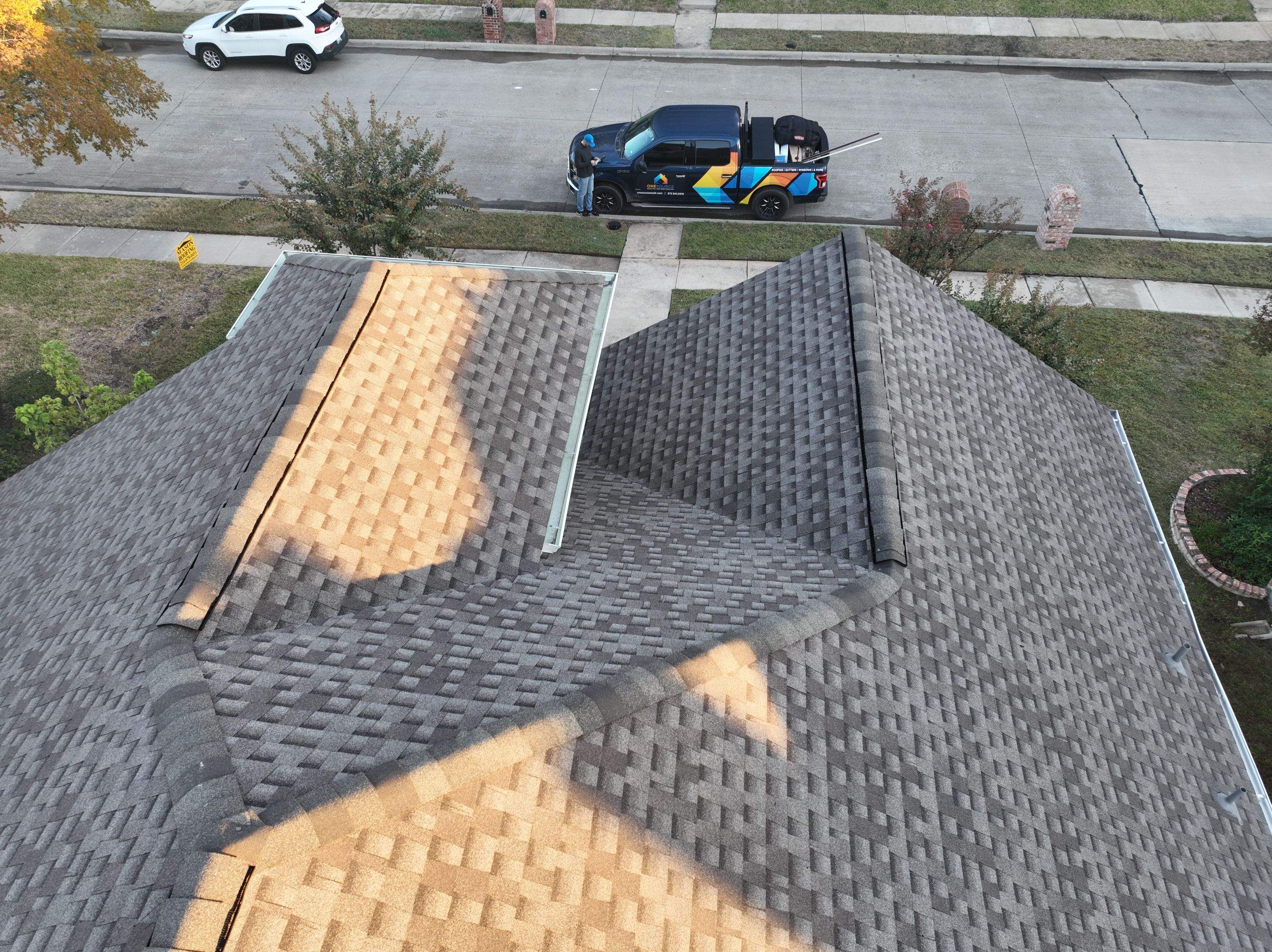 Residential Roofing Installation using GAF Timberline HDZ Weathered Wood by OneSource Roofing and Restoration