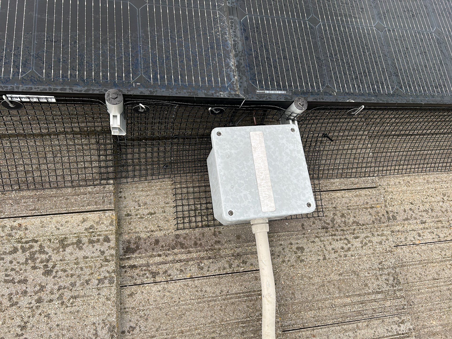 Solar Panel Bird Proofing using Critter Guard Mesh-Flat tile by All One Solar Shine