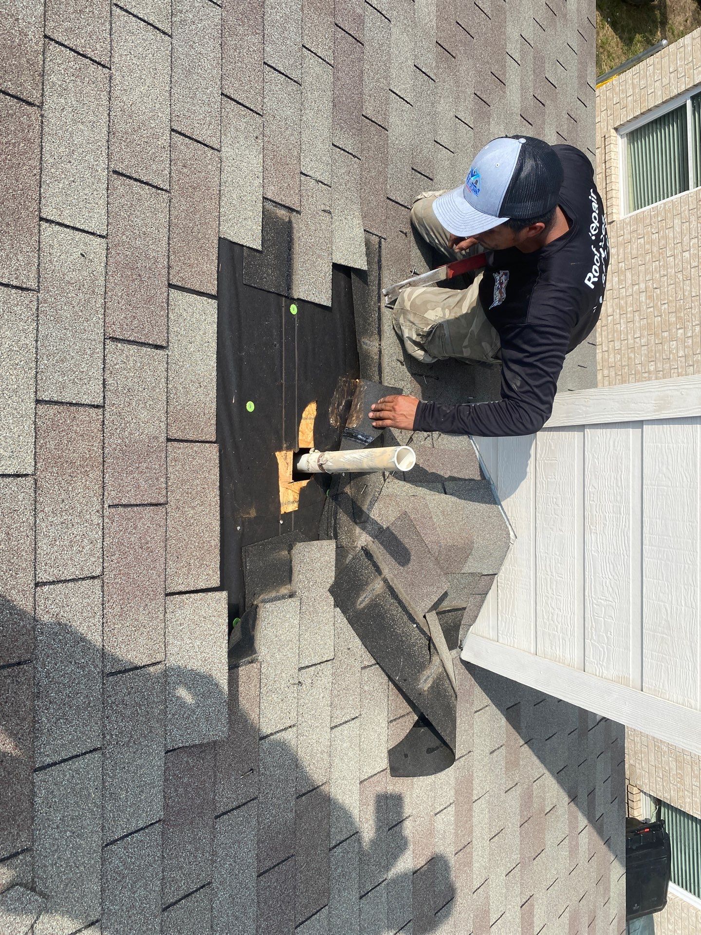 Hail Damage using Owen's Corning Duration (Lifetime) Shingles by Roof Repair Company
