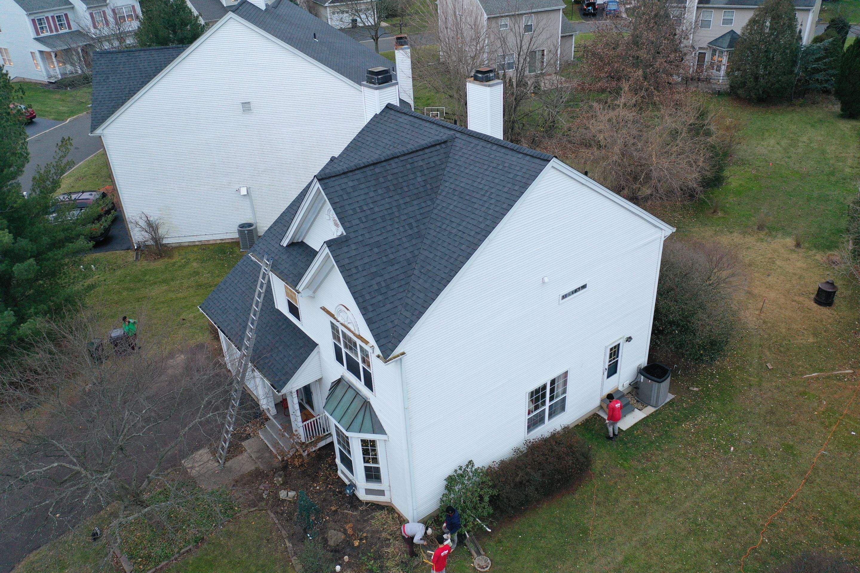 Roofing Installation using CertainTeed Landmark - Moire Black by Storm Guard of Ches-Mont PA