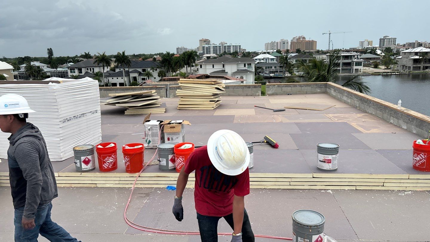 Residential Install of Flat TPO by International Roofing