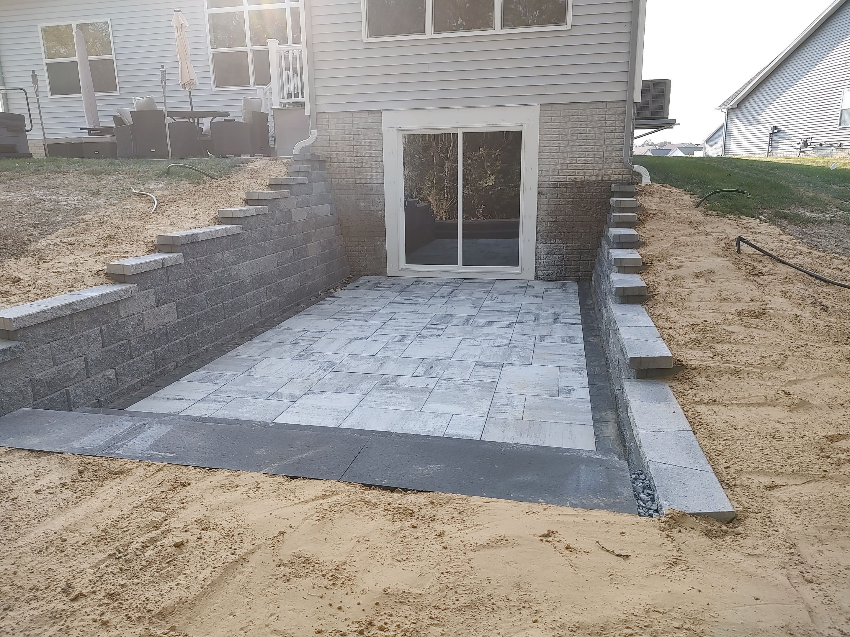 Egress Door Install using Egress Sliding Walk-Out Basement Door by Toledo Basement Repair
