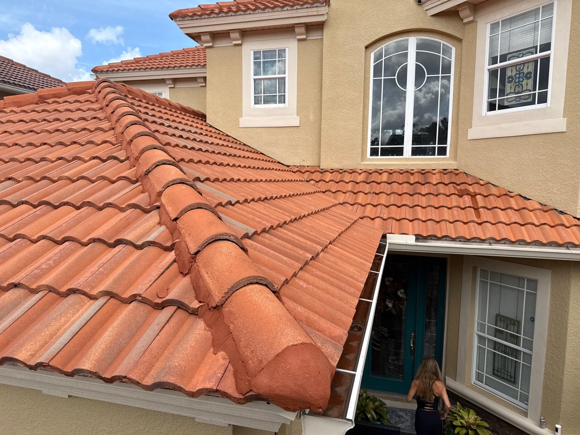 Soft Wash Tile Roof Cleaning in Sonoma Community, Sarasota, FL by Sunshine AquaWash