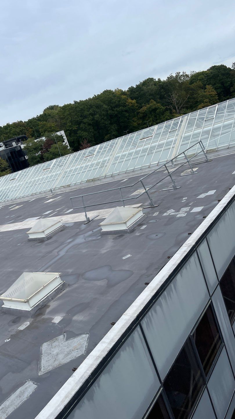 EPDM (rubber) Roof Cleaning using Honda 15lpm Low Pressure Washing Machine by Ges Exterior Cleaning ltd