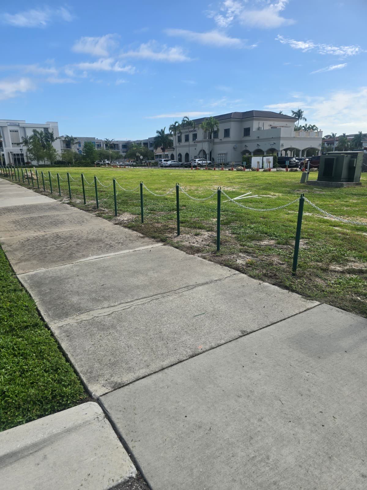 Commercial Post and Chain Fence Installation in Naples by True Fence LLC