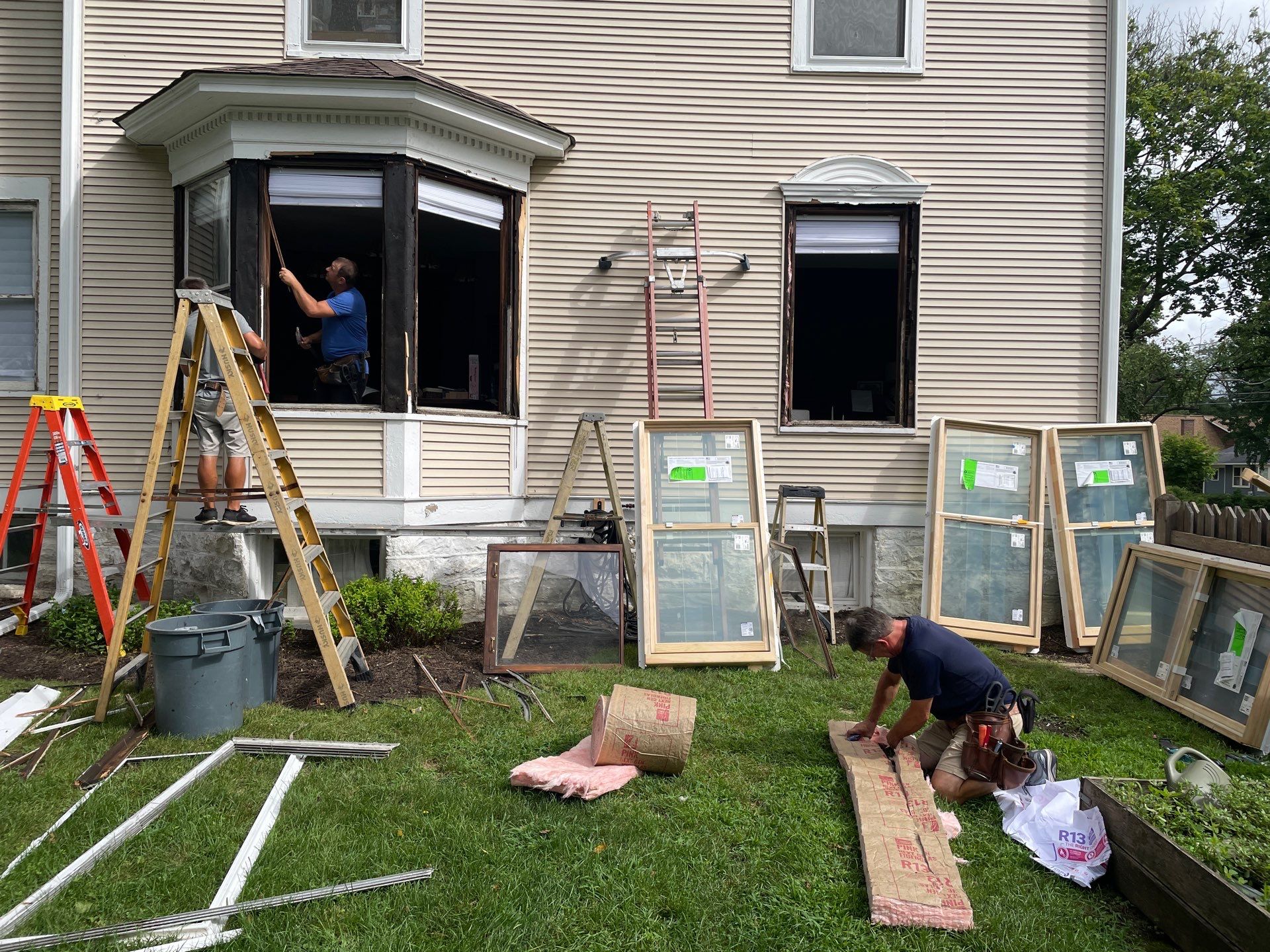 Glen Ellyn Exterior Renovation Featuring James Hardie Siding and Porch Restoration by Great American Exteriors