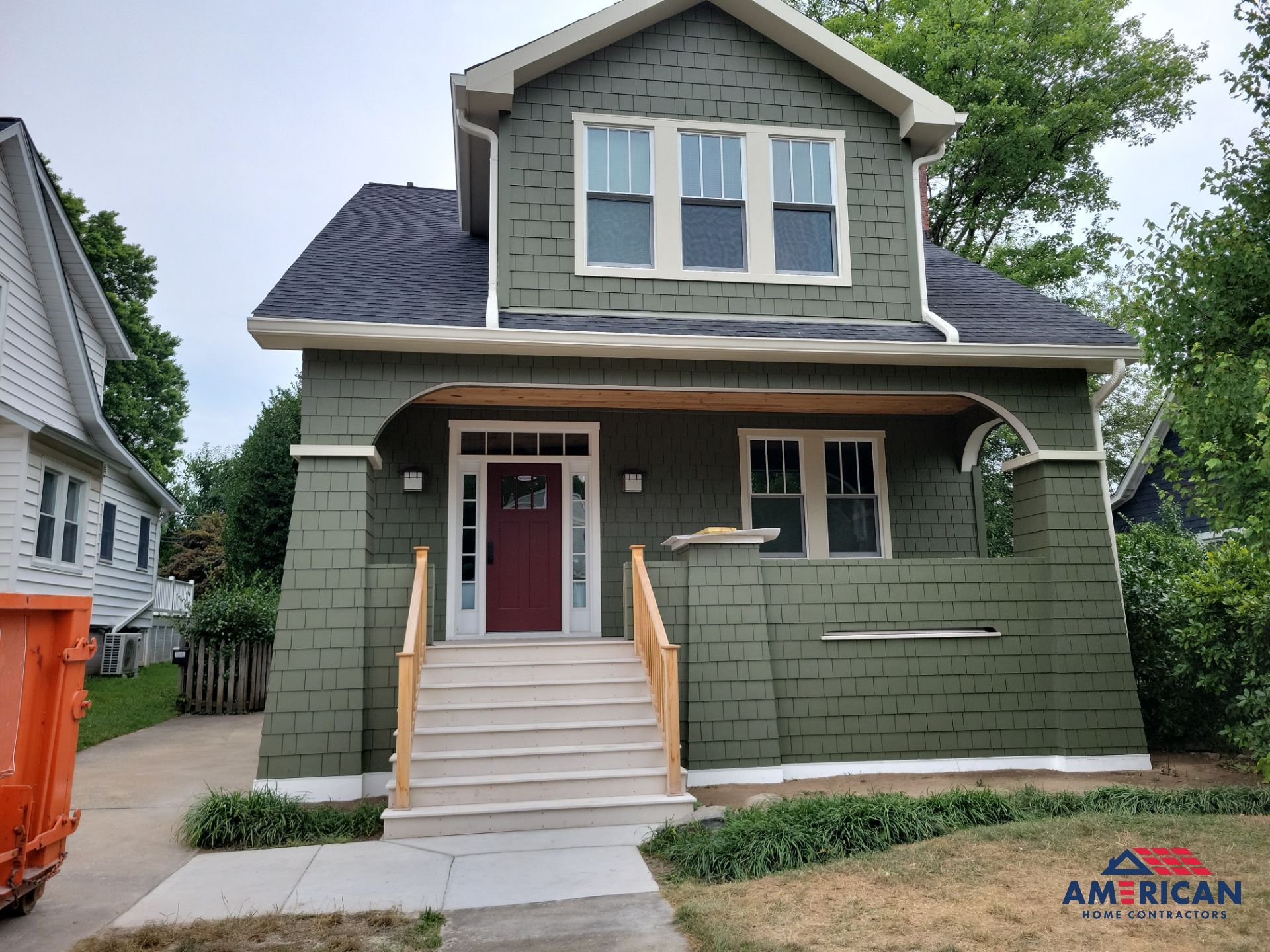 Dramatic exterior facelift in Baltimore by American Home Contractors