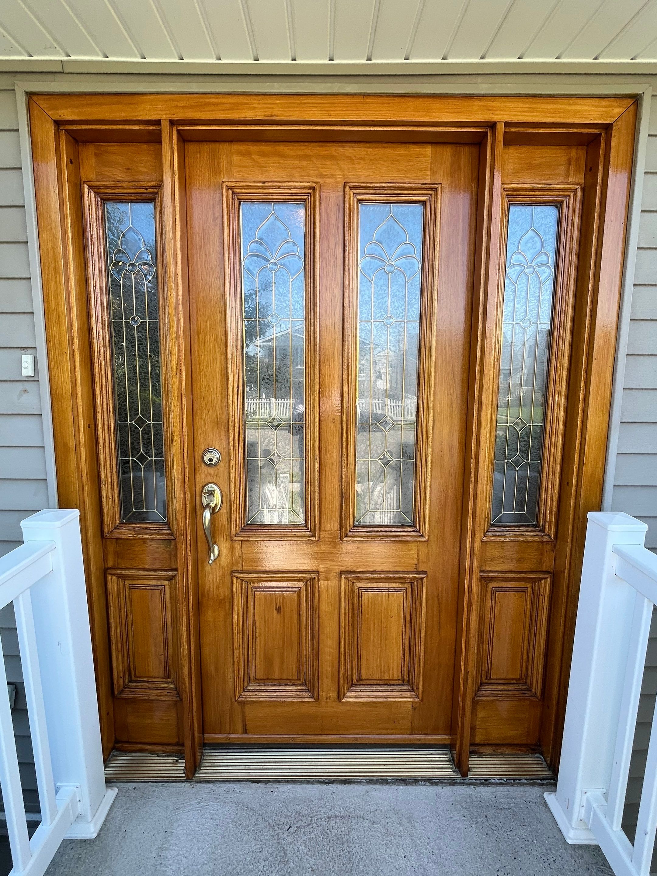 Front Door Varnishing by FreshCoat Works LLC