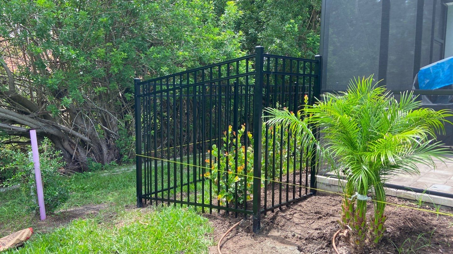 Sarasota, FL Aluminum Fence Installation using Black 3 Rail Aluminum Fence by Asap fence and gates, LLC