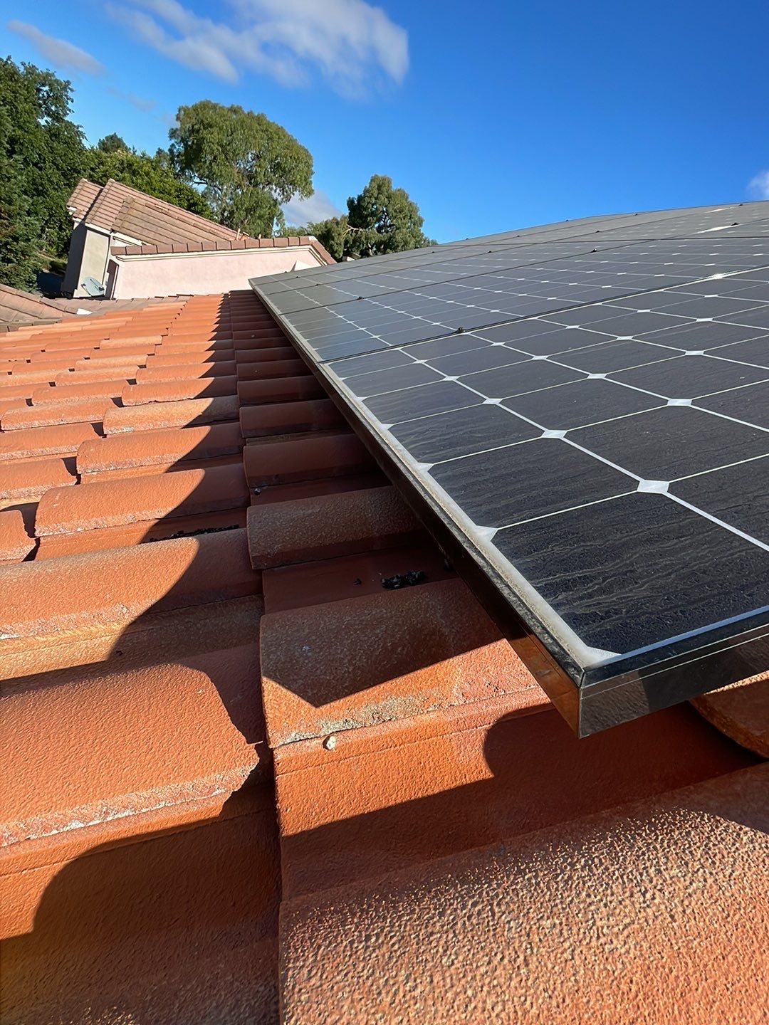 Solar Panel Bird Proofing using Critter Guard Mesh by All One Solar Shine