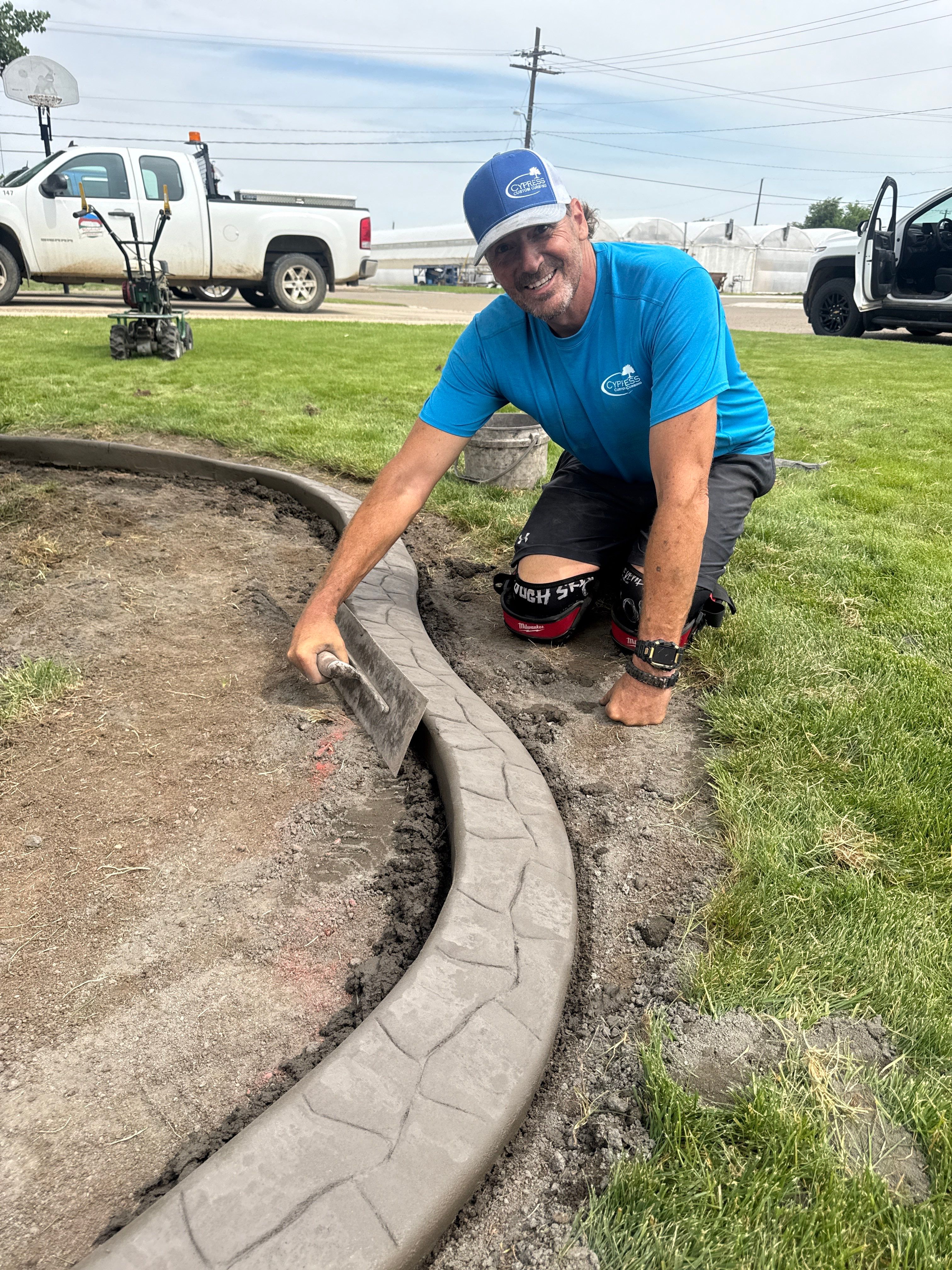 Cypress Custom Curbing Project in Redcliff by Pump it Up Concrete Jacking