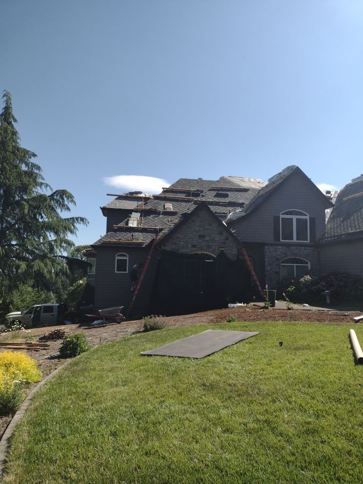 Residential Roofing Installation using Malarkey Windsor 50 Year Shingle (Color: Storm Grey) by Orezona Building & Roofing Company, Inc.