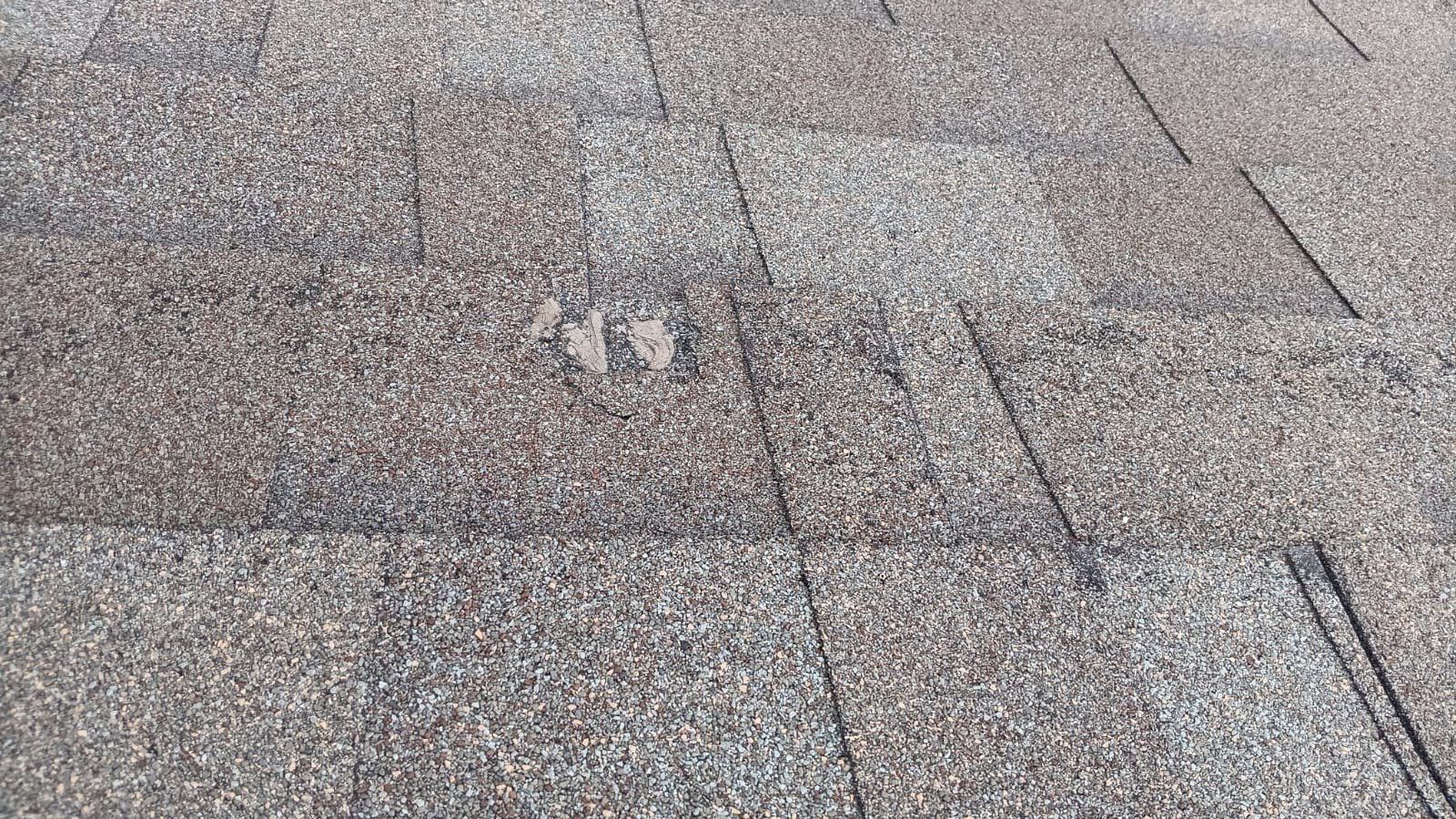 Hail Damage using Owen's Corning Duration (Lifetime) Shingles by Roof Repair Company