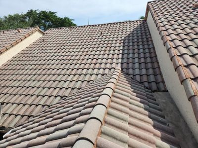 Concrete Tile Roof Repair using Skylight