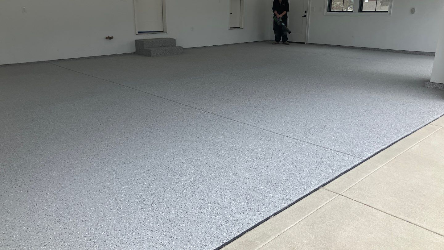 Garage Floor Coating in Granger! by Innovative Spaces / Innovative Concrete Coatings