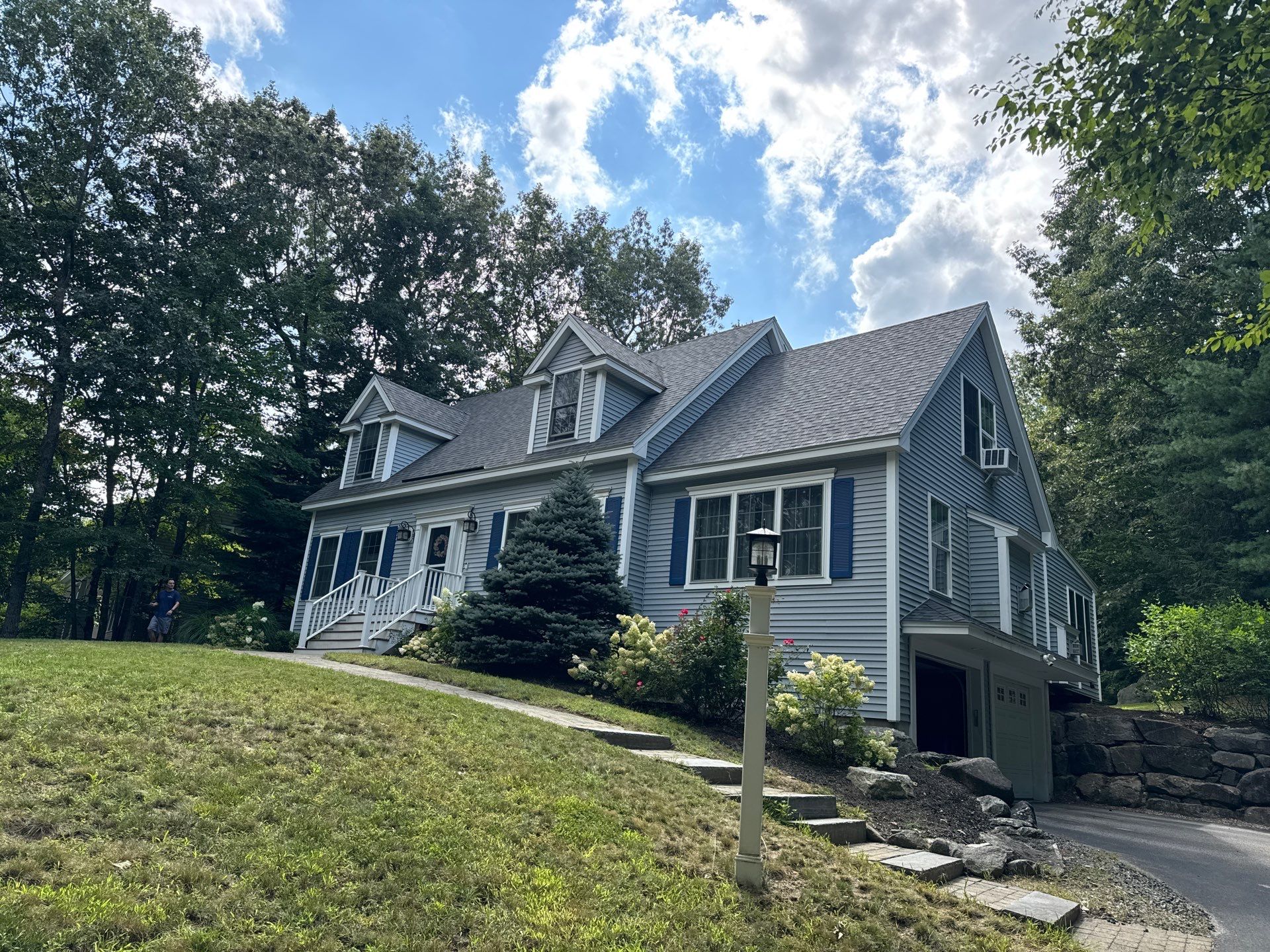 Cape Roof Replacement in Exeter, NH | Owens Corning Williamsburg Gray by Compass exteriors
