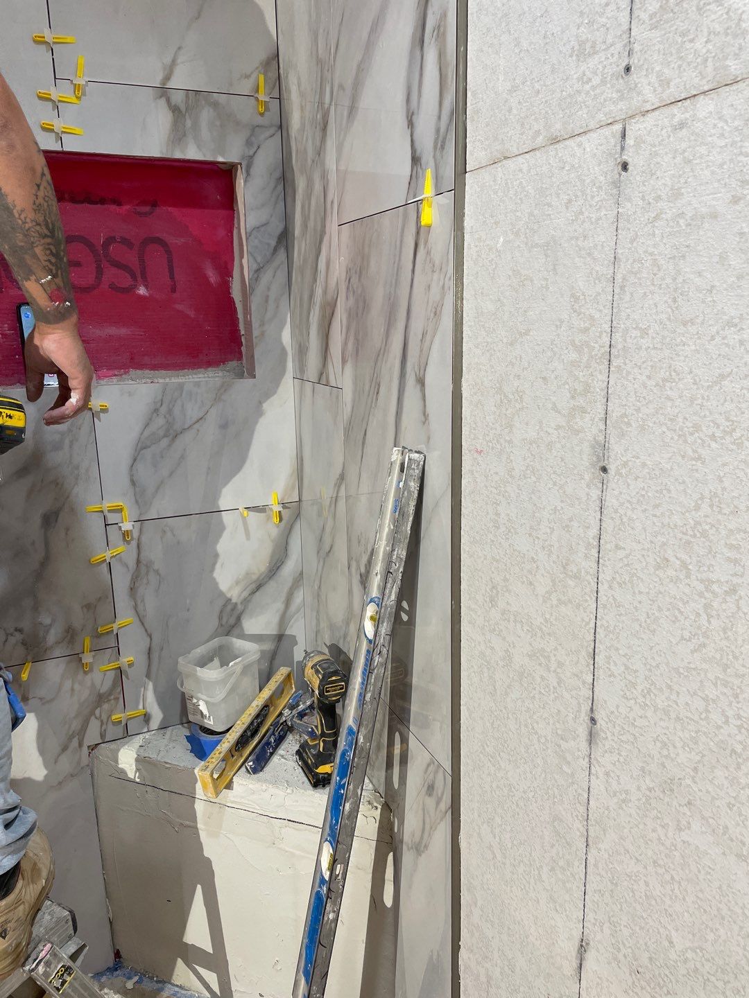 Rain Glass Shower by Footprints Floors of East Atlanta