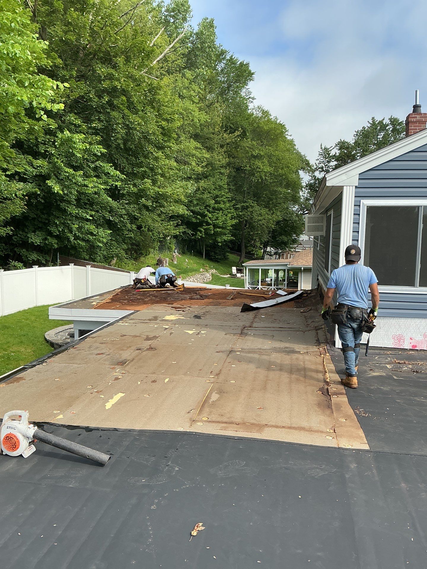 EPDM Flat Roof Installation + Seamless Gutter Upgrade by Mighty Dog Roofing of Greater Middlesex County