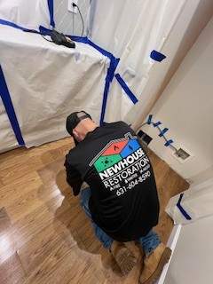 Water Damage from next door unit by Newhouse Restoration