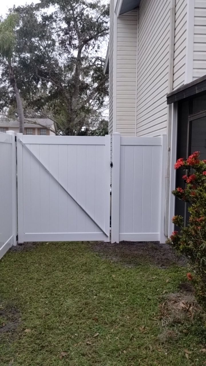 White Vinyl Privacy Fence Installation In North Port, FL by Asap fence and gates, LLC